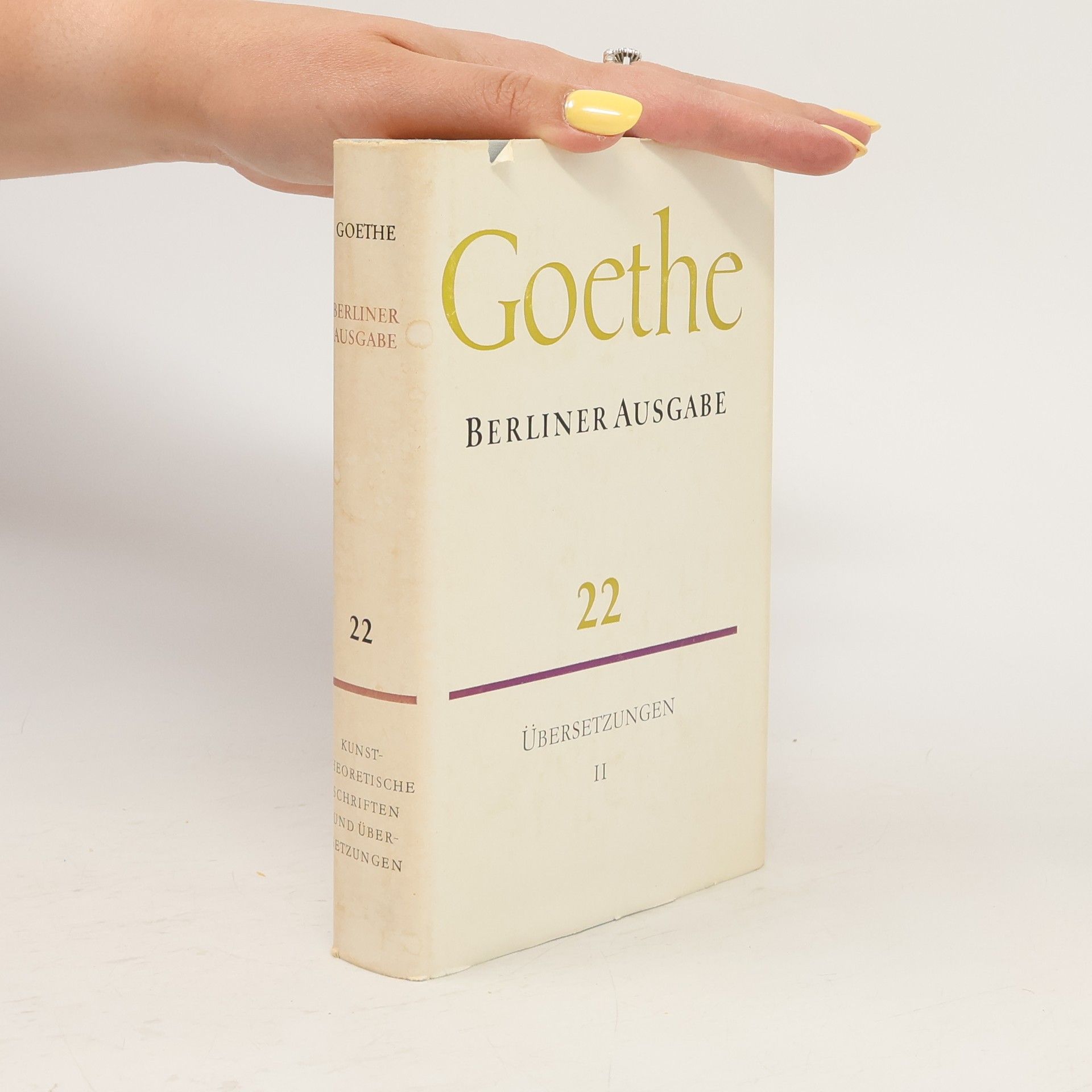 Johann Wolfgang von Goethe Goethe, Band 22