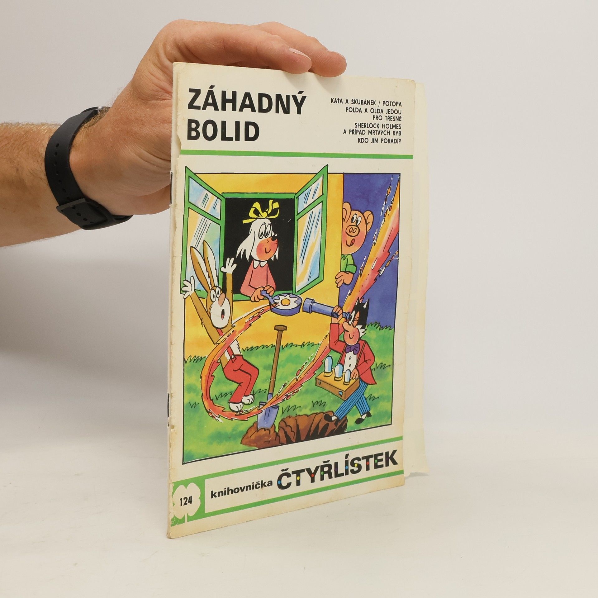 Jaroslav Němeček Čtyřlístek 124. Záhadný bolid