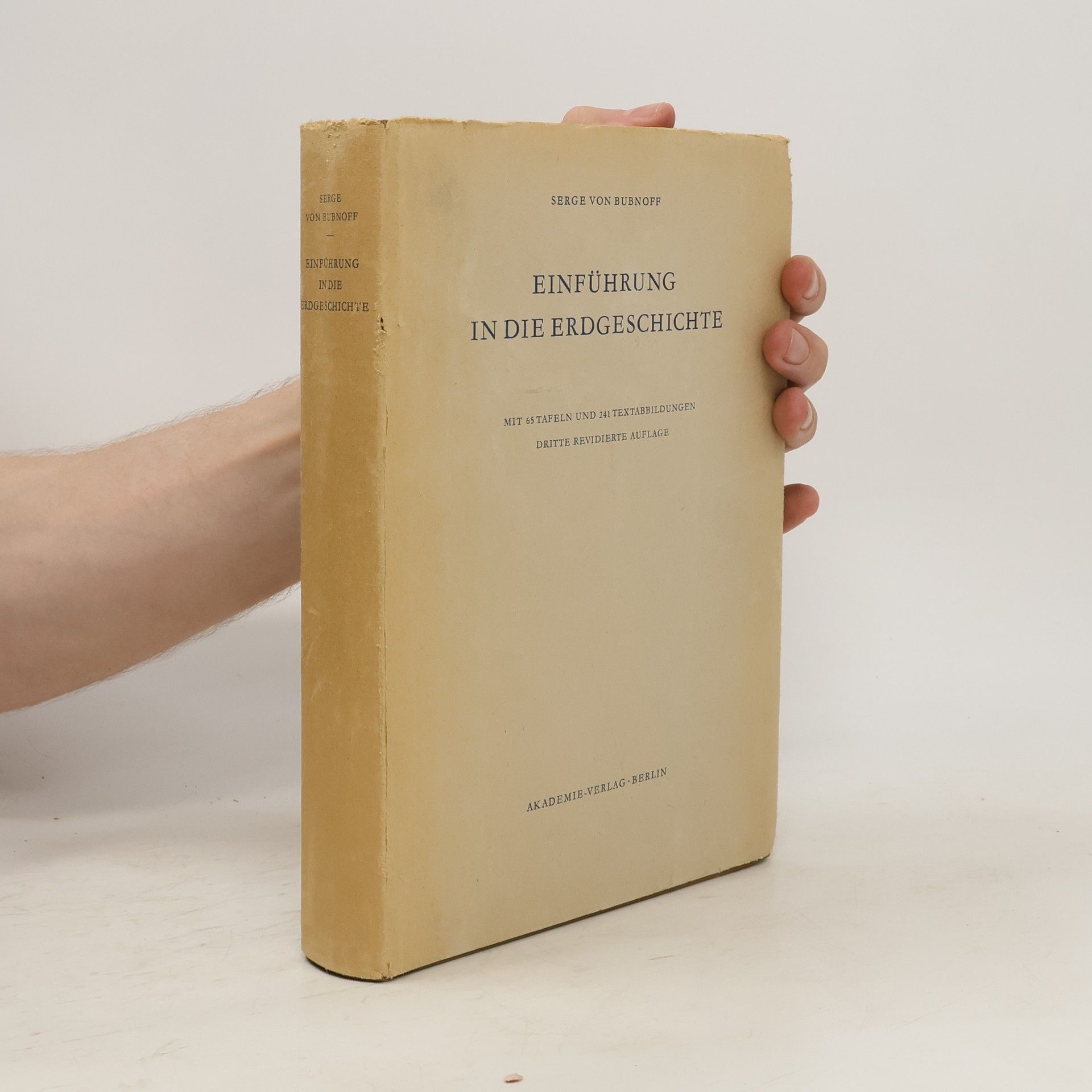 Serge von Bubnoff  Einführung in die Erdgeschichte