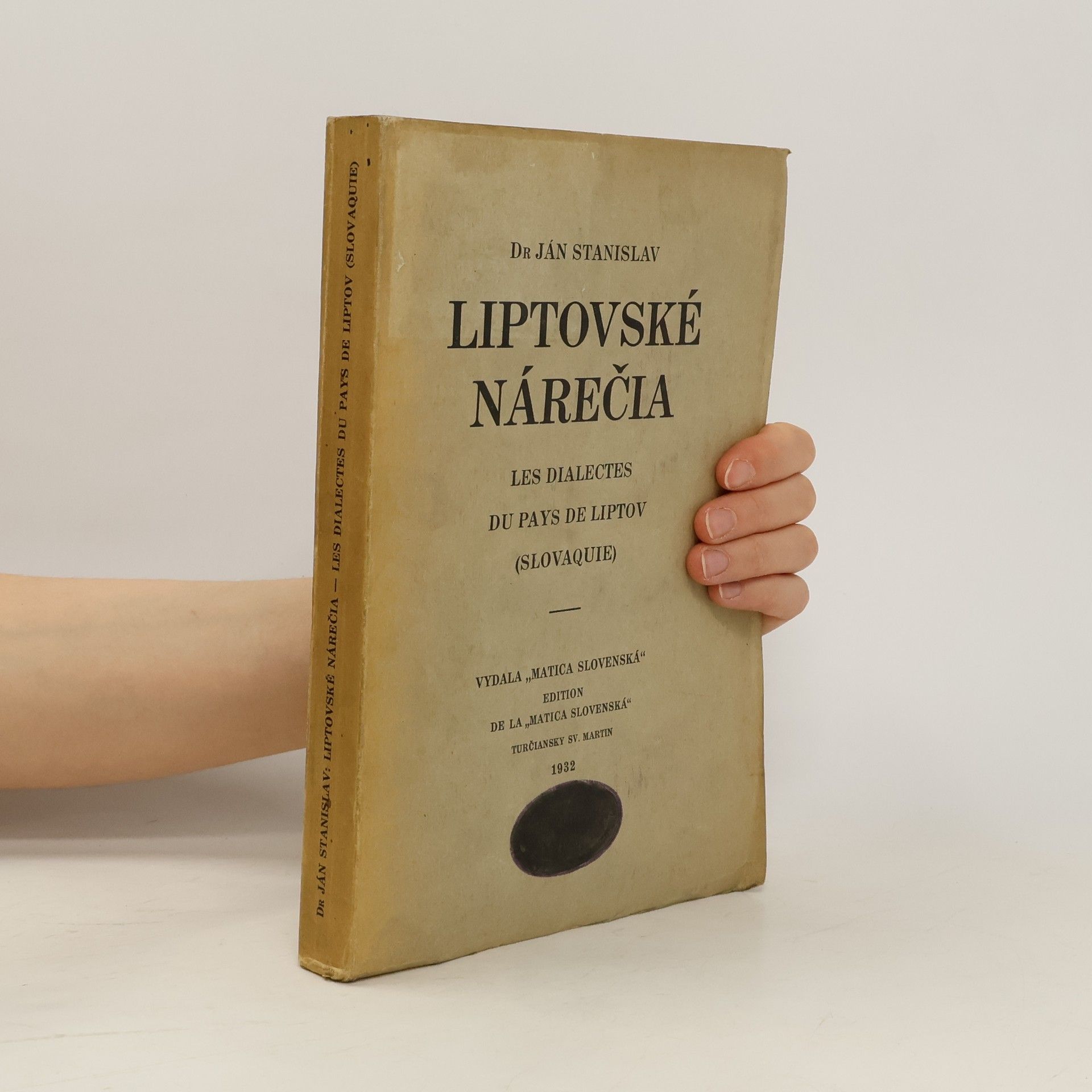 Ján Stanislav Liptovské nárečia