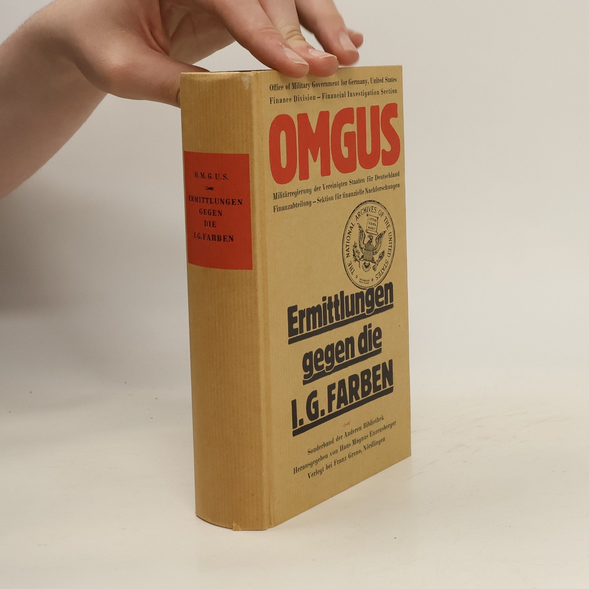 Heike Carstensen OMGUS. Ermittlungen gegen I. G. Farbenindustrie AG - September 1945 -
