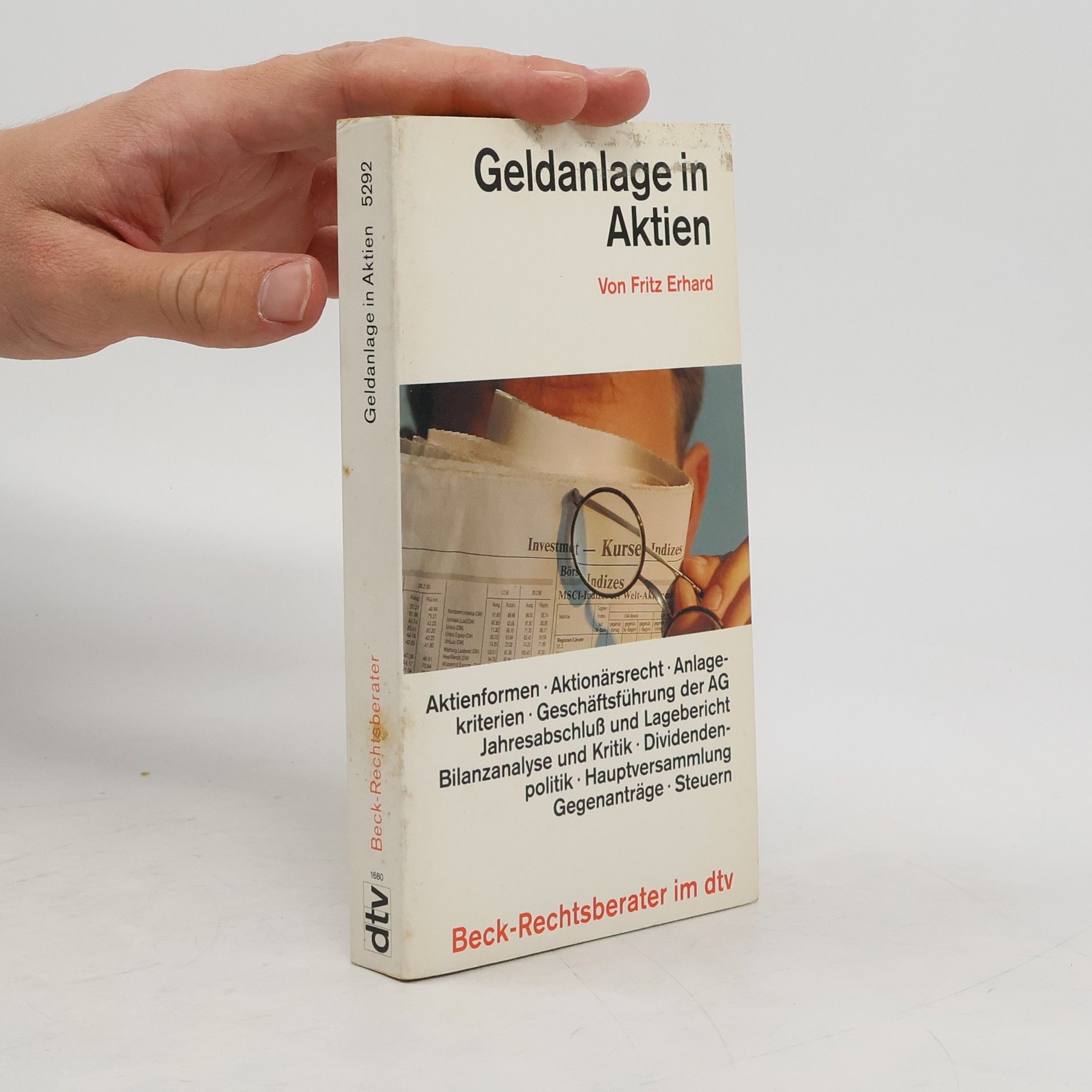 Fritz Erhard Geldanlage in Aktien