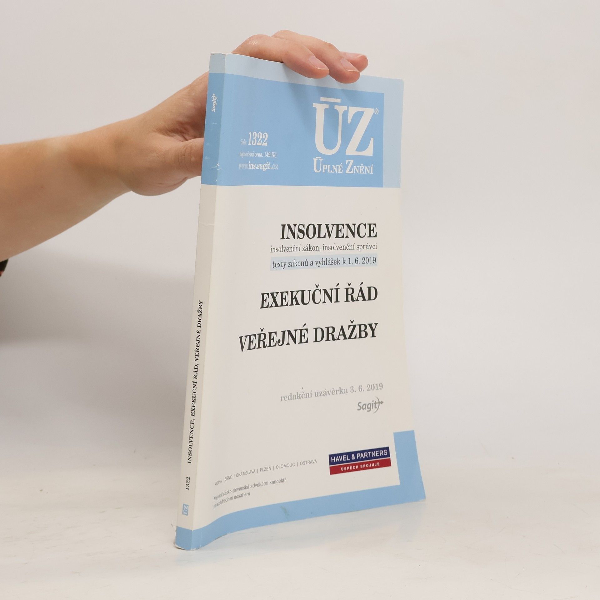 Autorenkollektiv Insolvence ; Exekuční řád ; Veřejné dražby [ÚZ 2019 č. 1322]