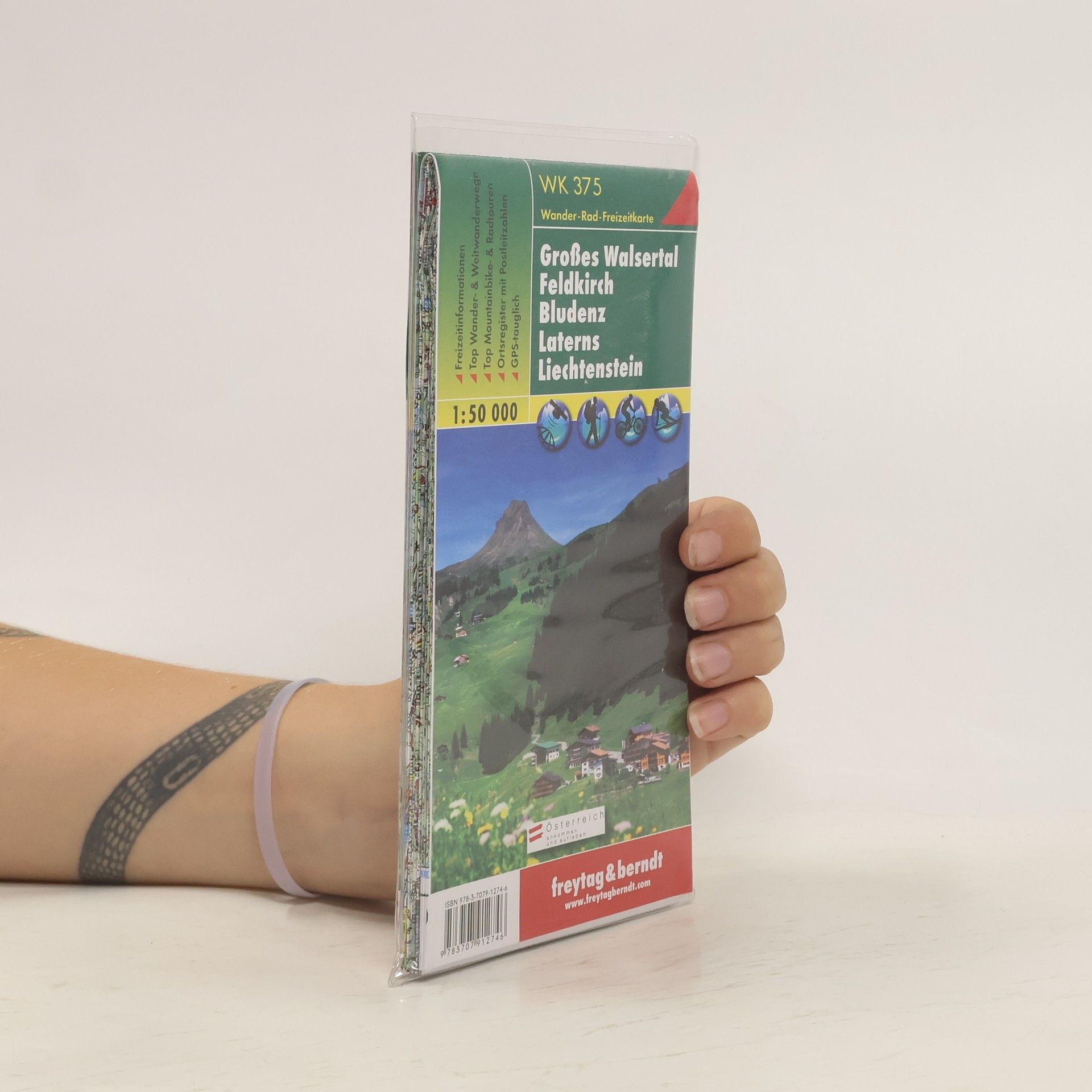 kolektiv Freytag & Berndt Wander-, Rad- und Freizeitkarte Großes Walsertal, Feldkirch, Bludenz, Laterns, Liechtenstein