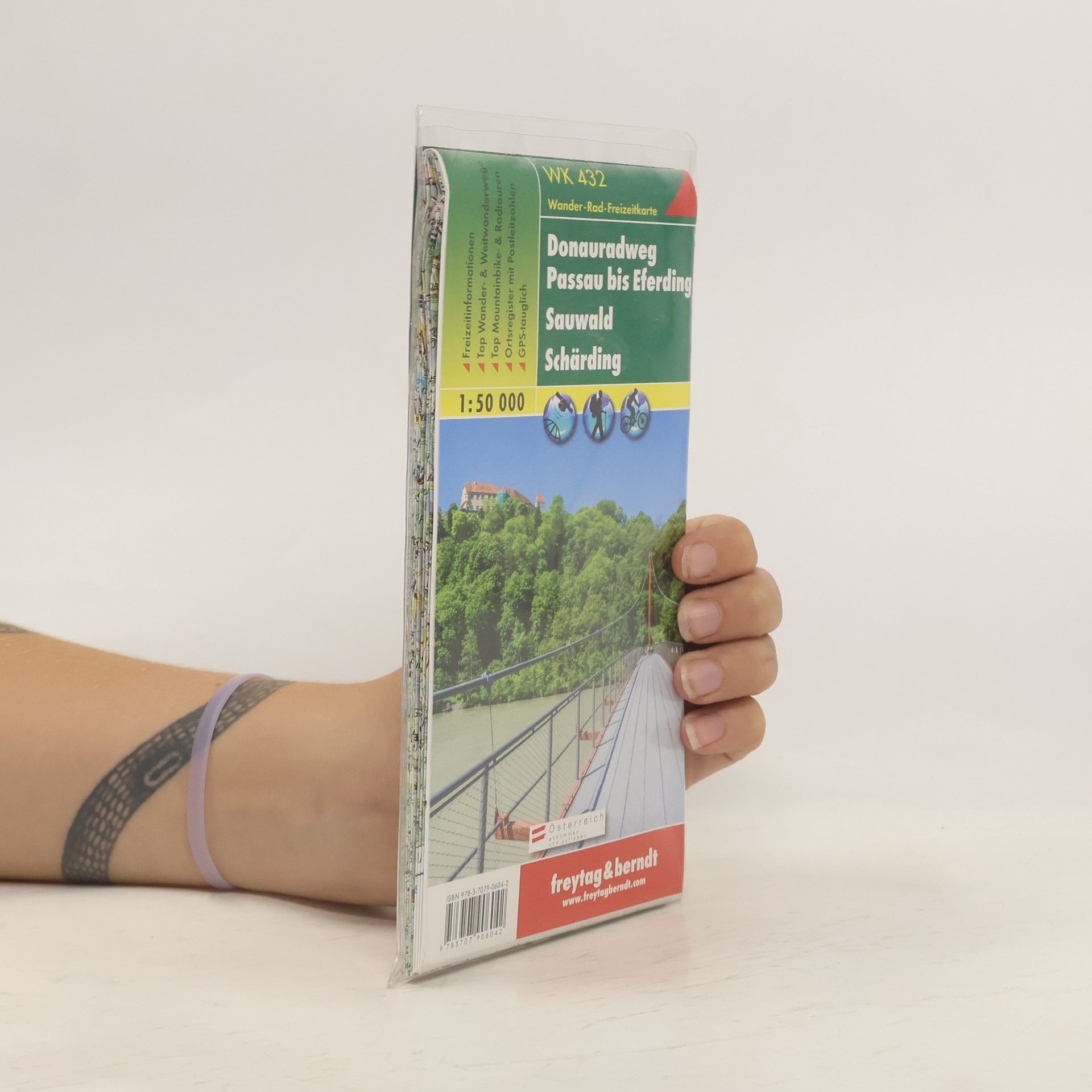 kolektiv Freytag & Berndt Wander-, Rad- und Freizeitkarte Donauradweg Passau, Eferding, Sauwald, Schärding