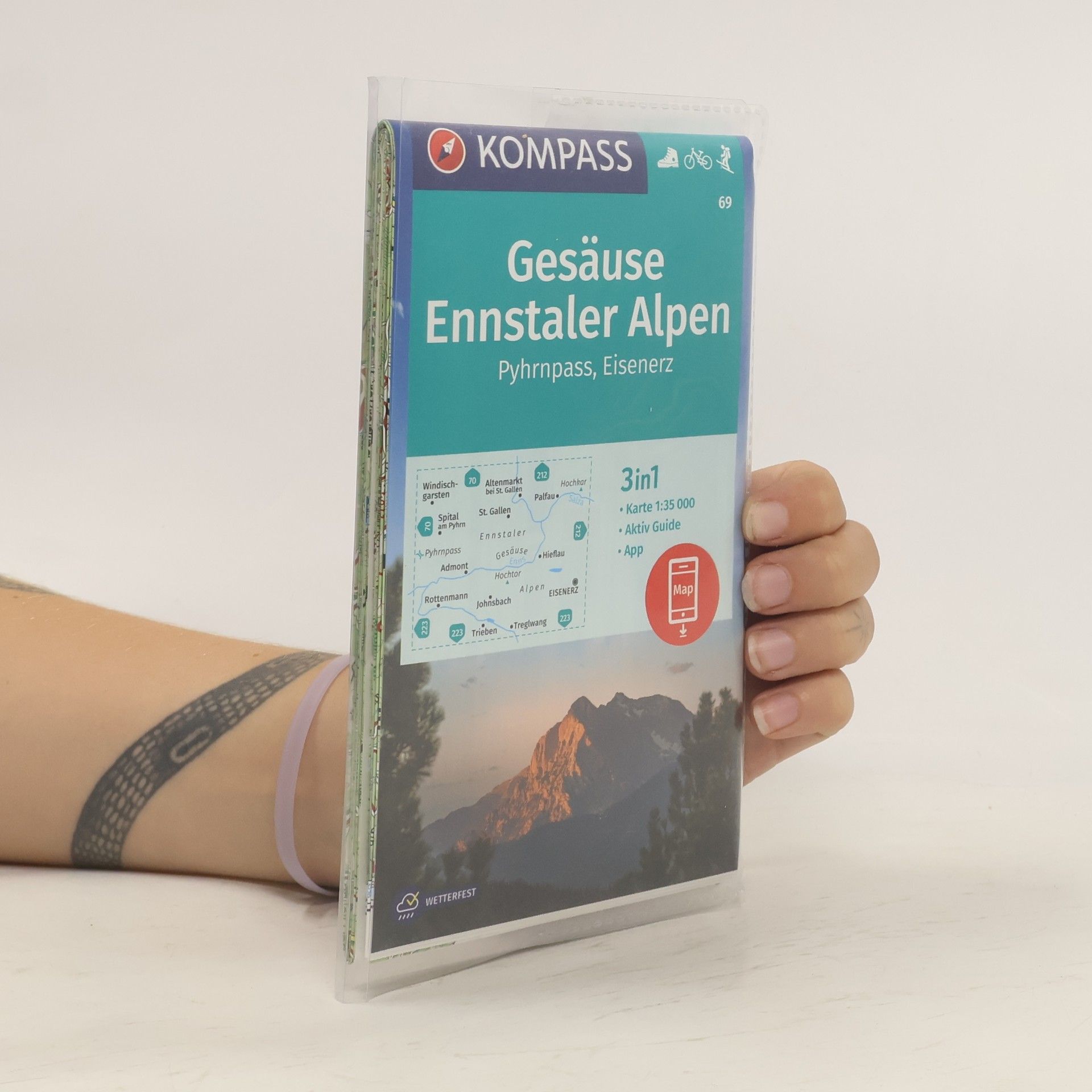 KOMPASS-Karten GmbH KOMPASS Wanderkarte Gesäuse, Ennstaler Alpen, Pyhrnpass, Eisenerz 1:35 000