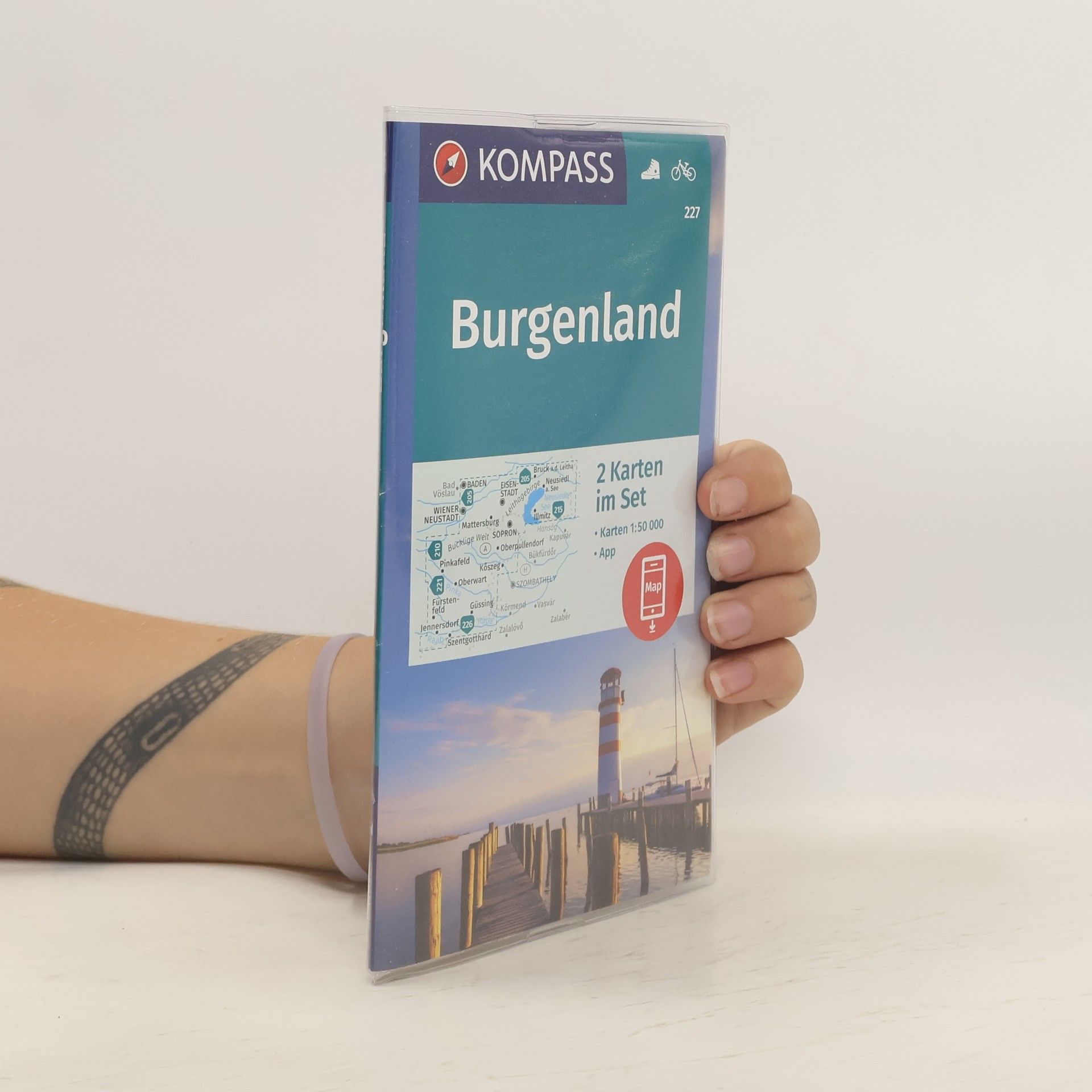 Kompass Karten GmbH KOMPASS Wanderkarten-Set 227 Burgenland (2 Karten) 1:50.000