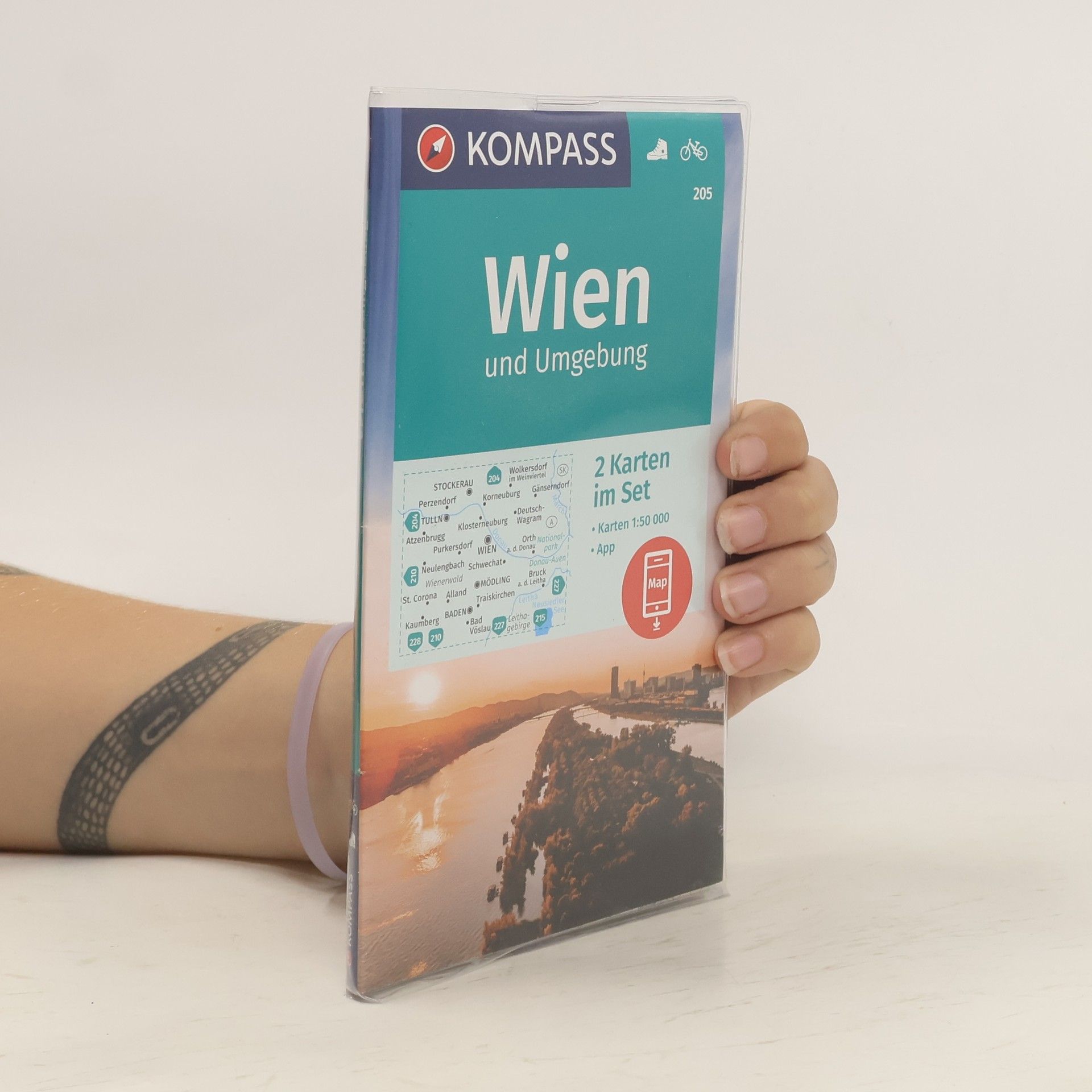 Kompass Karten GmbH KOMPASS Wanderkarten-Set 205 Wien und Umgebung (2 Karten) 1:50.000