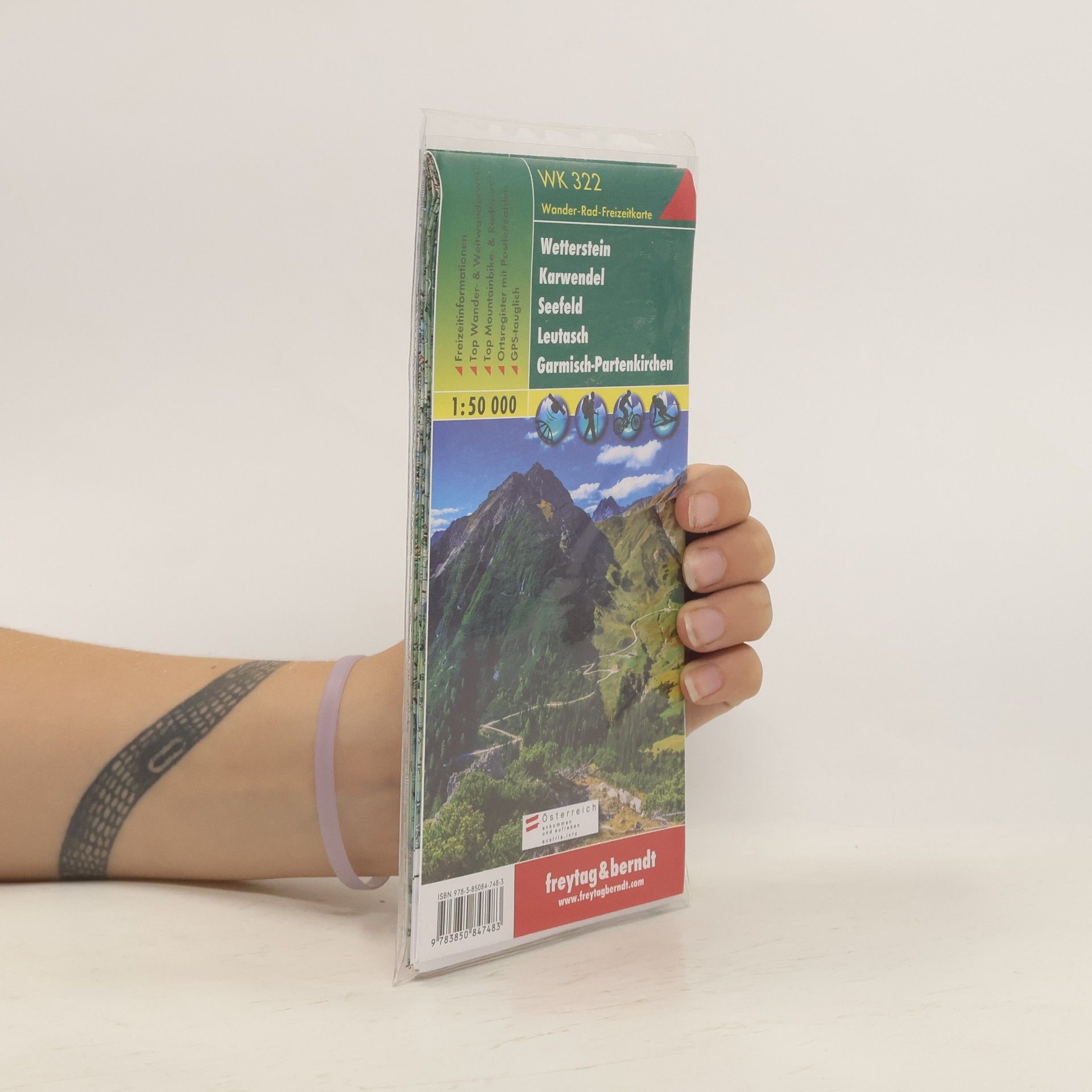 Freytag-Berndt u. Artaria Freytag & Berndt Wander-, Rad- und Freizeitkarte Wetterstein, Karwendel, Seefeld, Leutasch, Garmisch-Partenkirchen