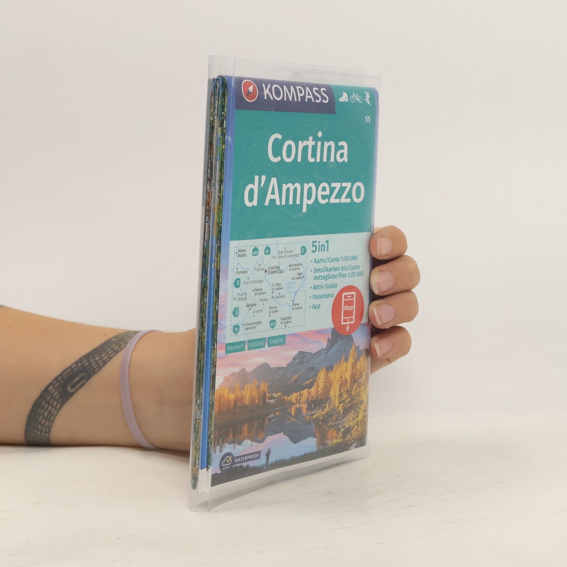 AA.VV. KOMPASS Wanderkarte 55 Cortina d'Ampezzo