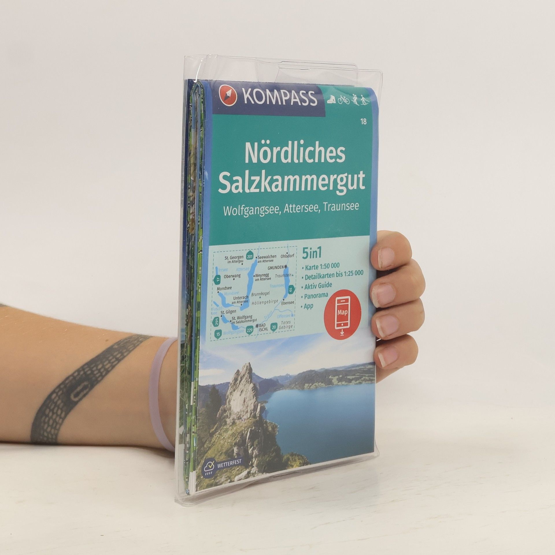 Autorenkollektiv KOMPASS Wanderkarte 18 Nördliches Salzkammergut, Wolfgangsee, Attersee, Traunsee 1:50.000