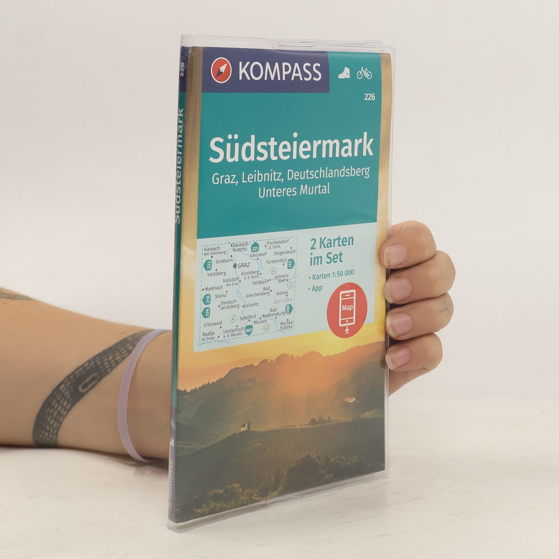 Autorenkollektiv KOMPASS Wanderkarten-Set 226 Südsteiermark, Graz, Leibnitz, Deutschlandsberg, Unteres Murtal (2 Karten) 1:50.000