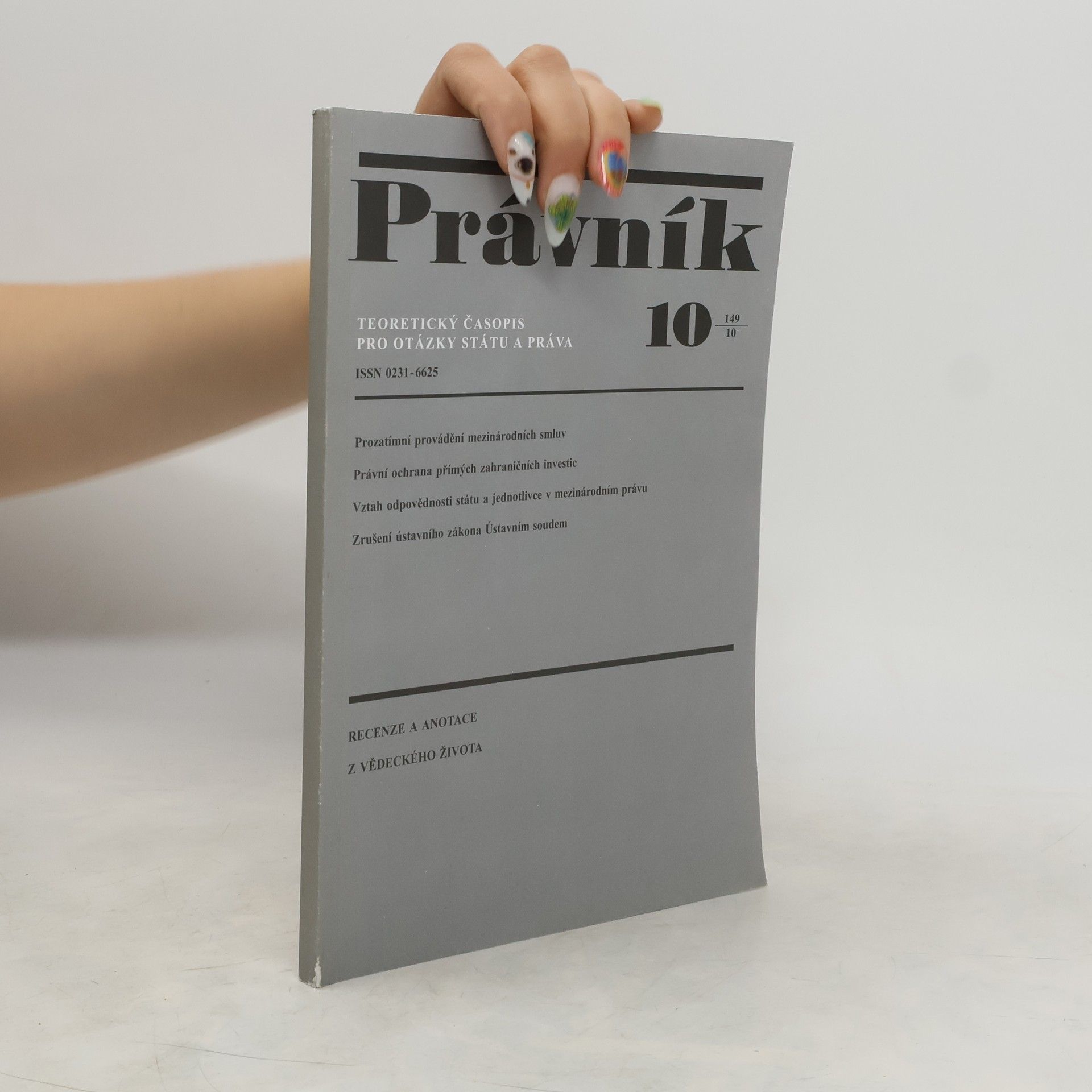 AA.VV. Právník. Teoretický časopis pro otázky státu a práva 10. 149/10
