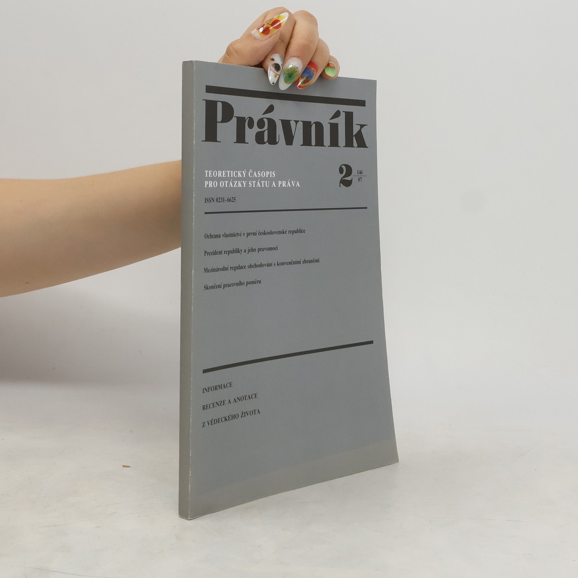 AA.VV. Právník. Teoretický časopis pro otázky státu a práva 2. 146/07