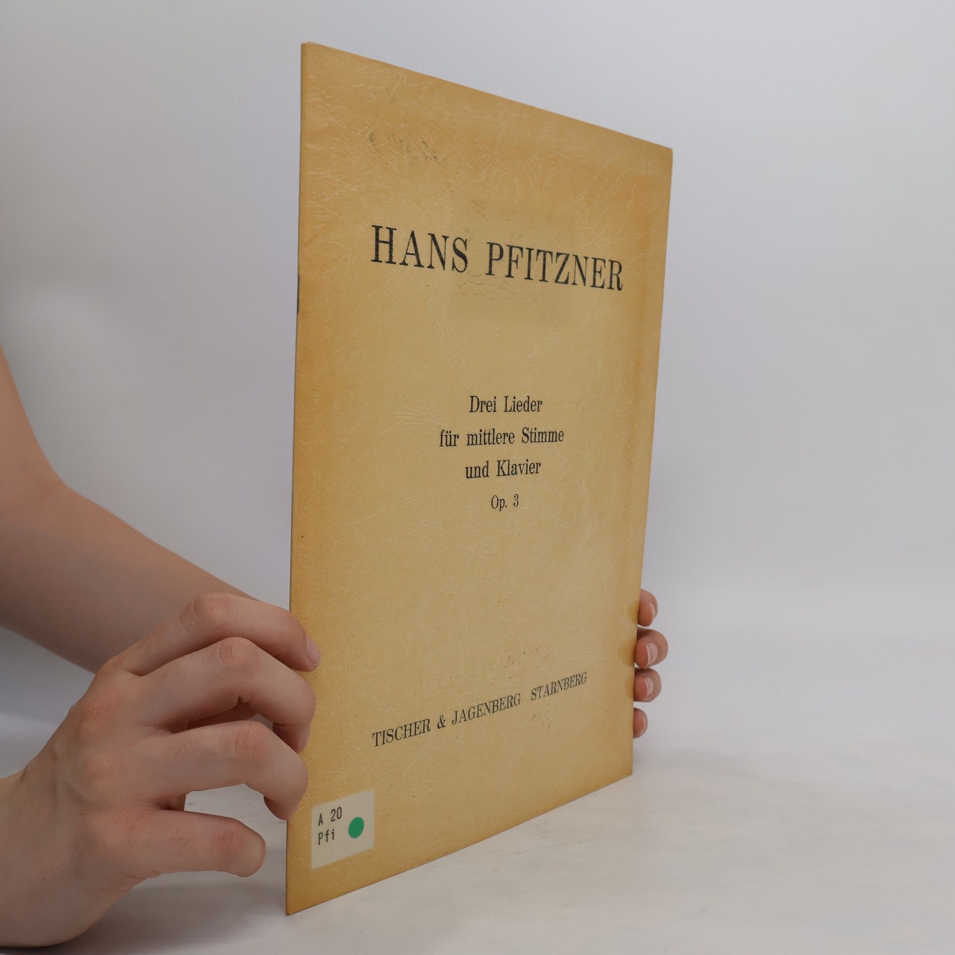 Hans Pfitzner Drei Lieder für mittlere Stimme und Klavier. Op. 3