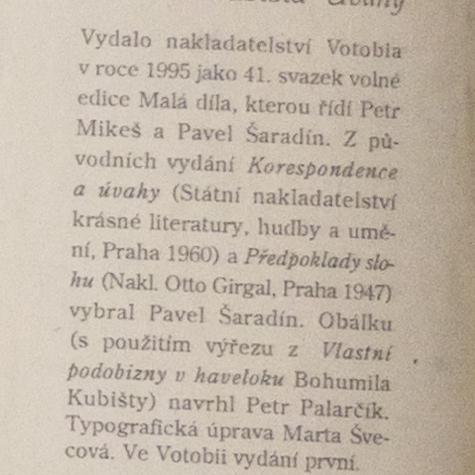 Bohumil Kubišta Úvahy