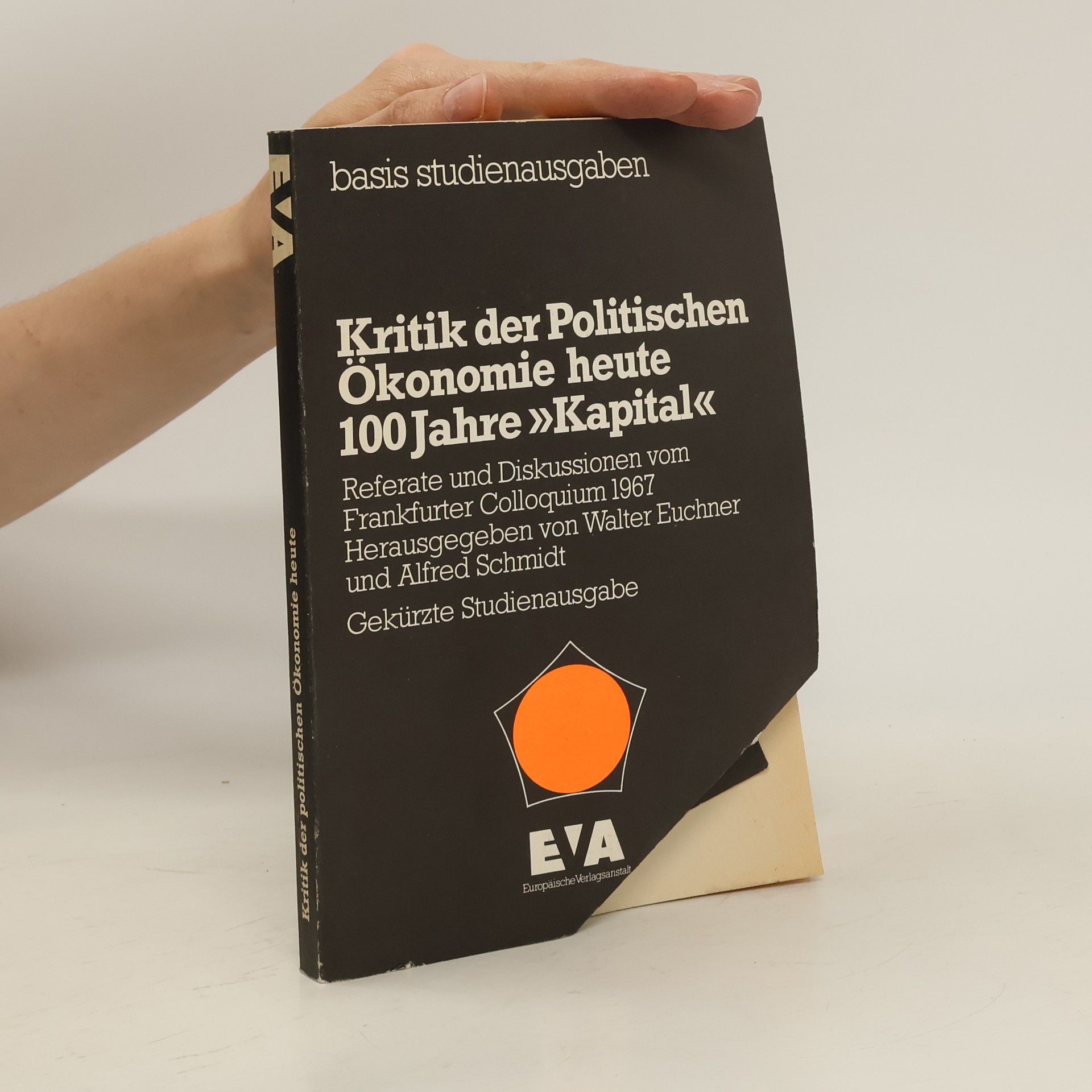 Walter Euchner Kritik der politischen Ökonomie heute