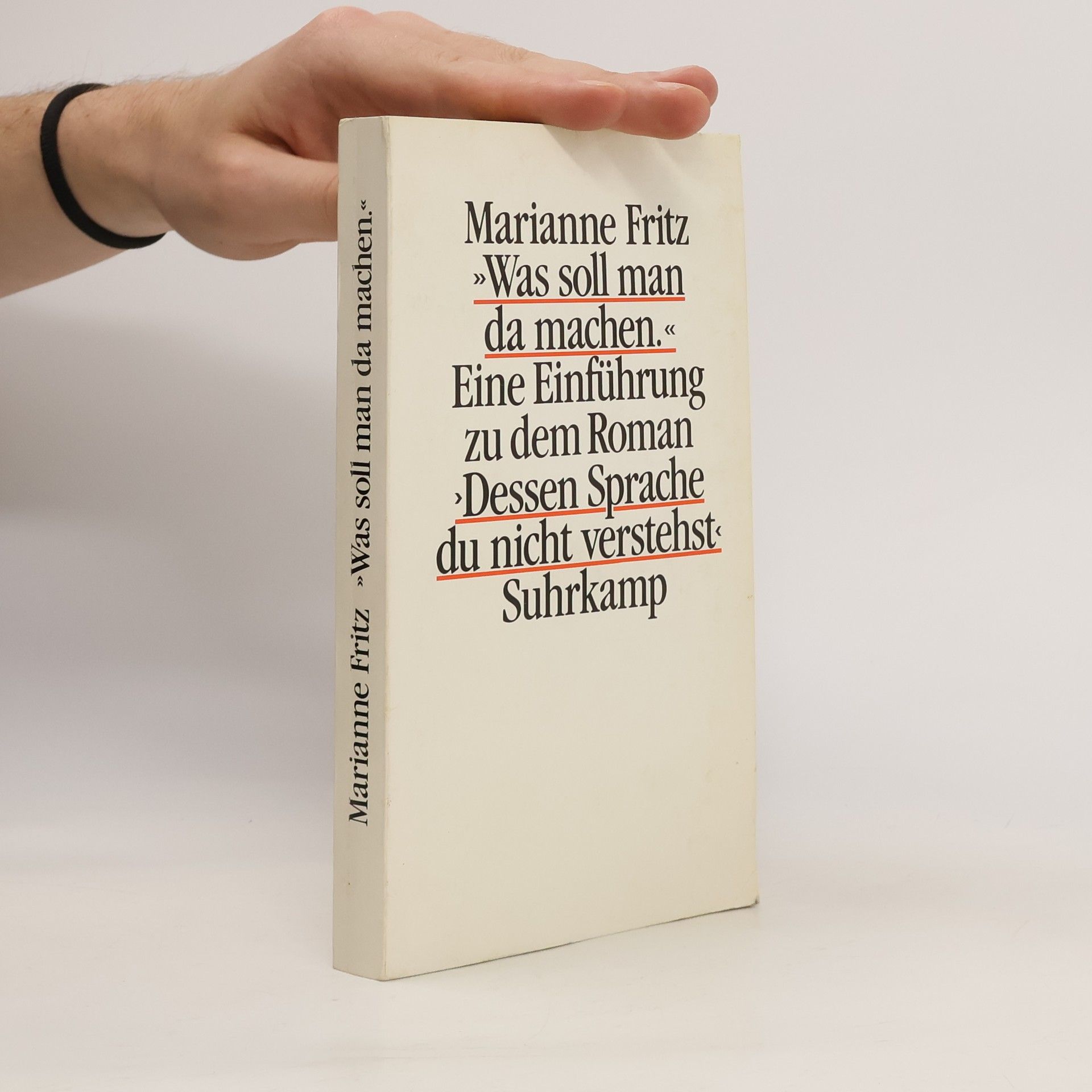 Marianne Fritz Was soll man machen?. Eine Einführung zu dem Roman 'Dessen Sprache du nicht verstehst'.