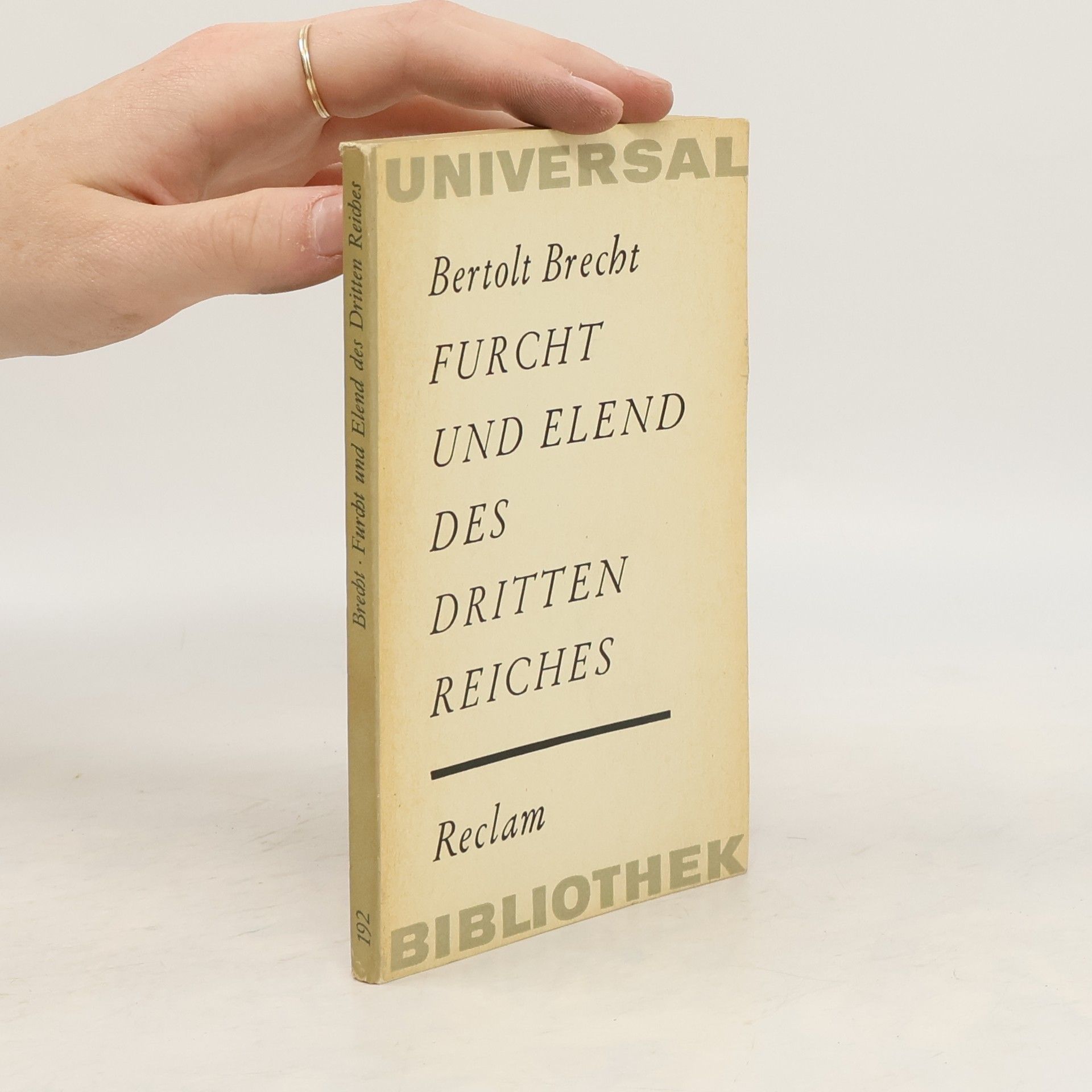 Bertolt Brecht Furcht und Elend des Dritten Reiches