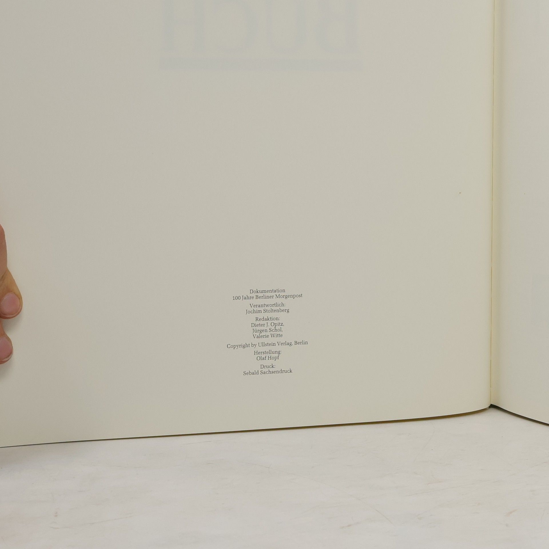 Collectif d'auteurs Das Buch. 100 Jahre Berliner Morgenpost