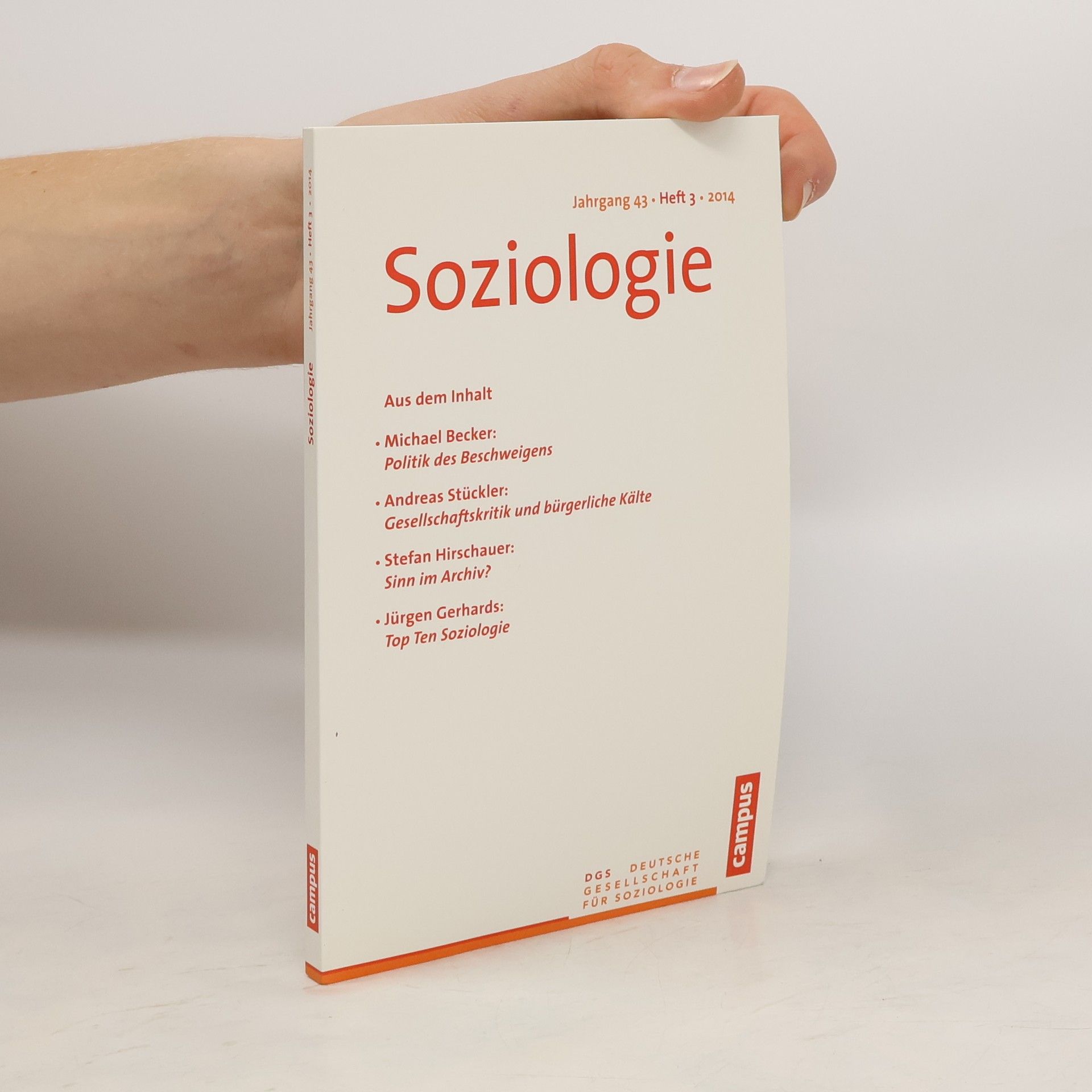 Autores varios Soziologie. Jahrgang 43. Heft 3. 2014