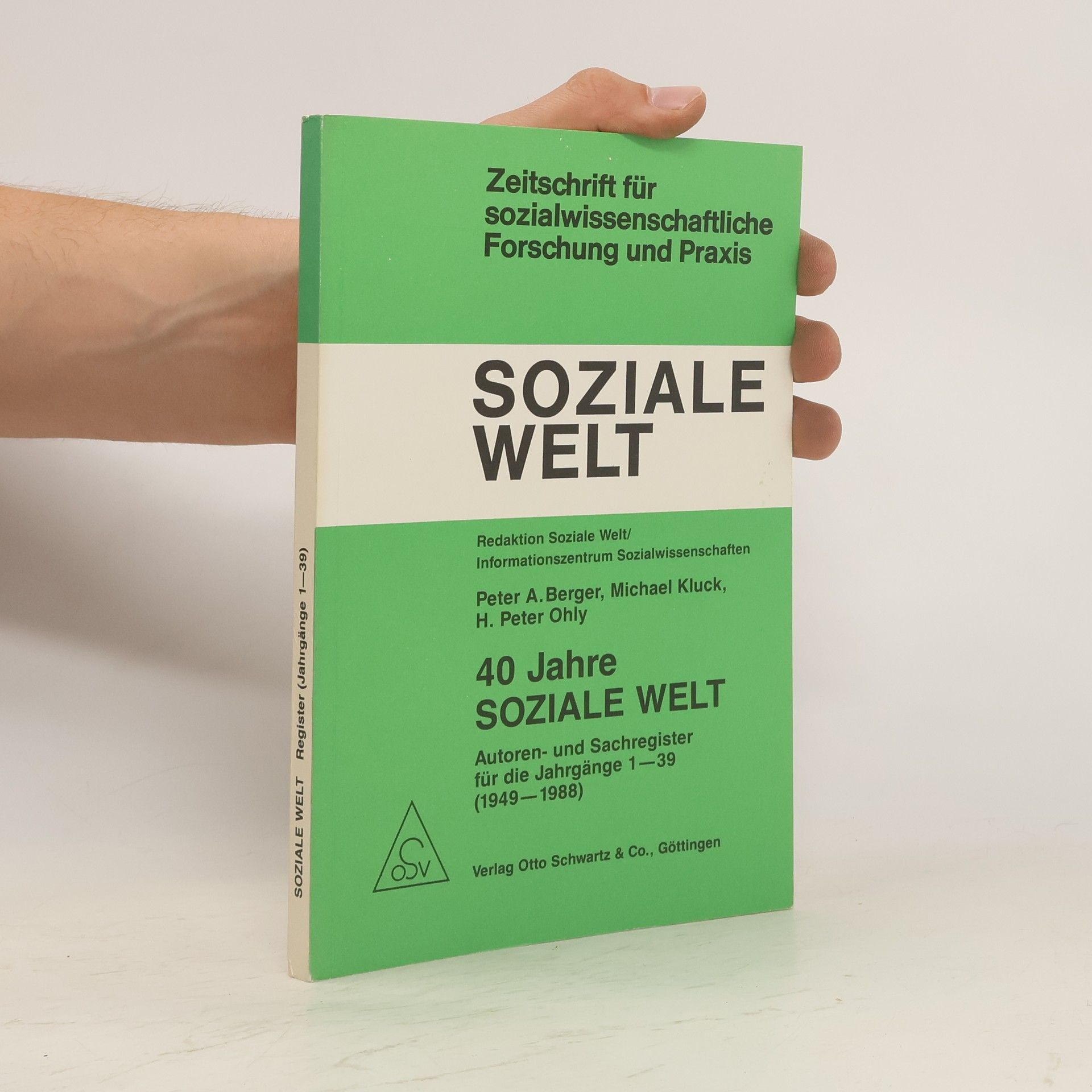 Autores varios Soziale Welt