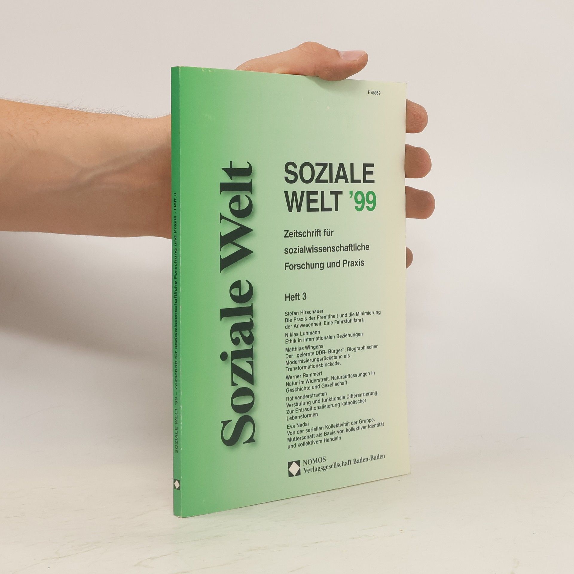 kolektiv Soziale Welt 1999. Heft 3