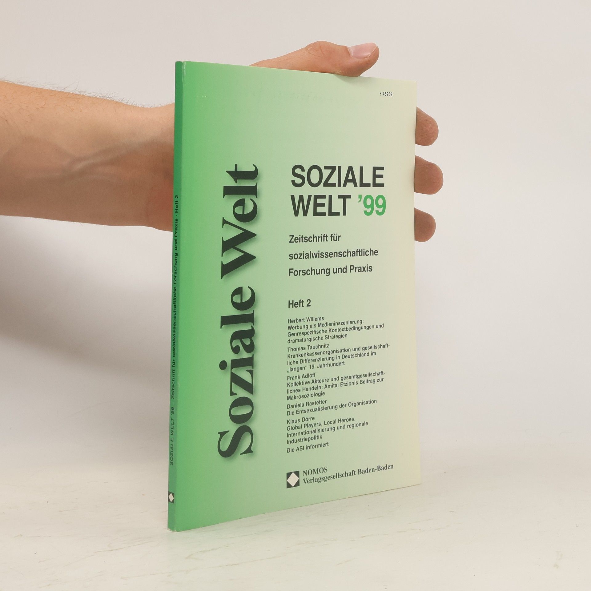 kolektiv Soziale Welt ´99 Heft 2
