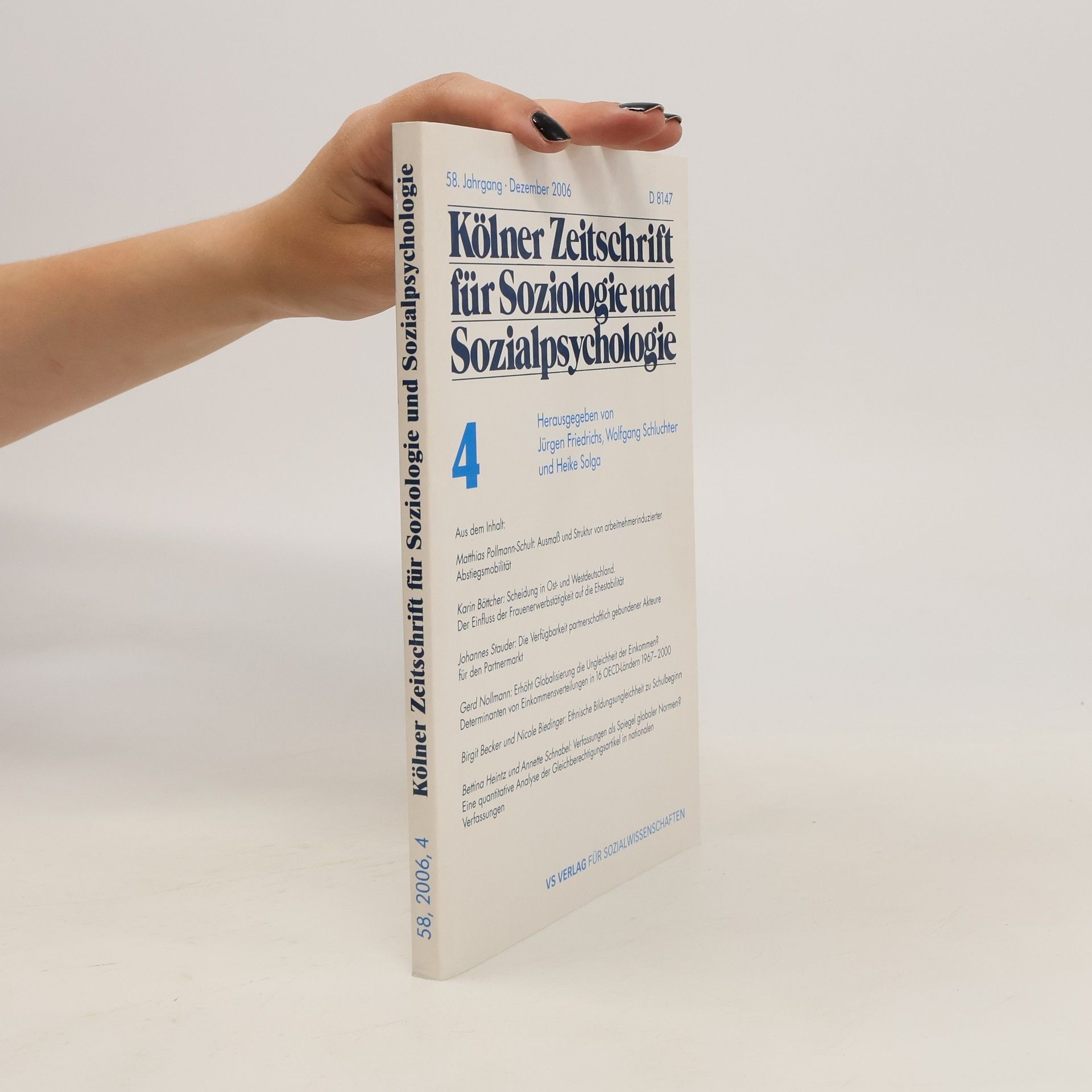 Jürgen Friedrich Kölner Zeitschrift für Soziologie und Sozialpsychologie 4/2006