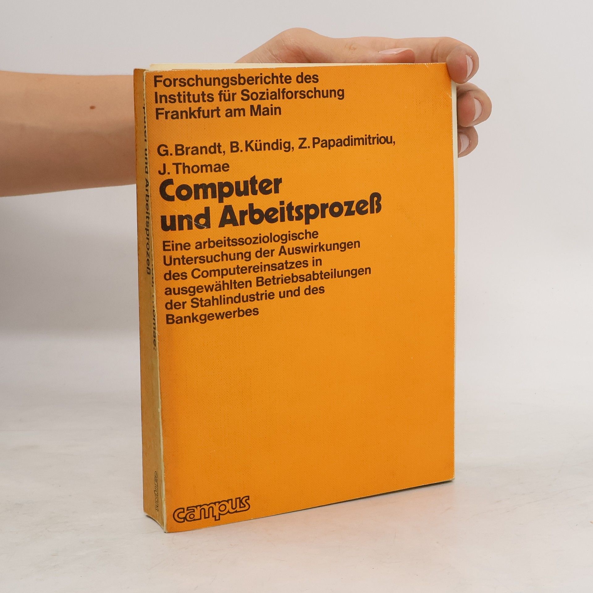 Gerhard Brandt Computer und Arbeitsprozess