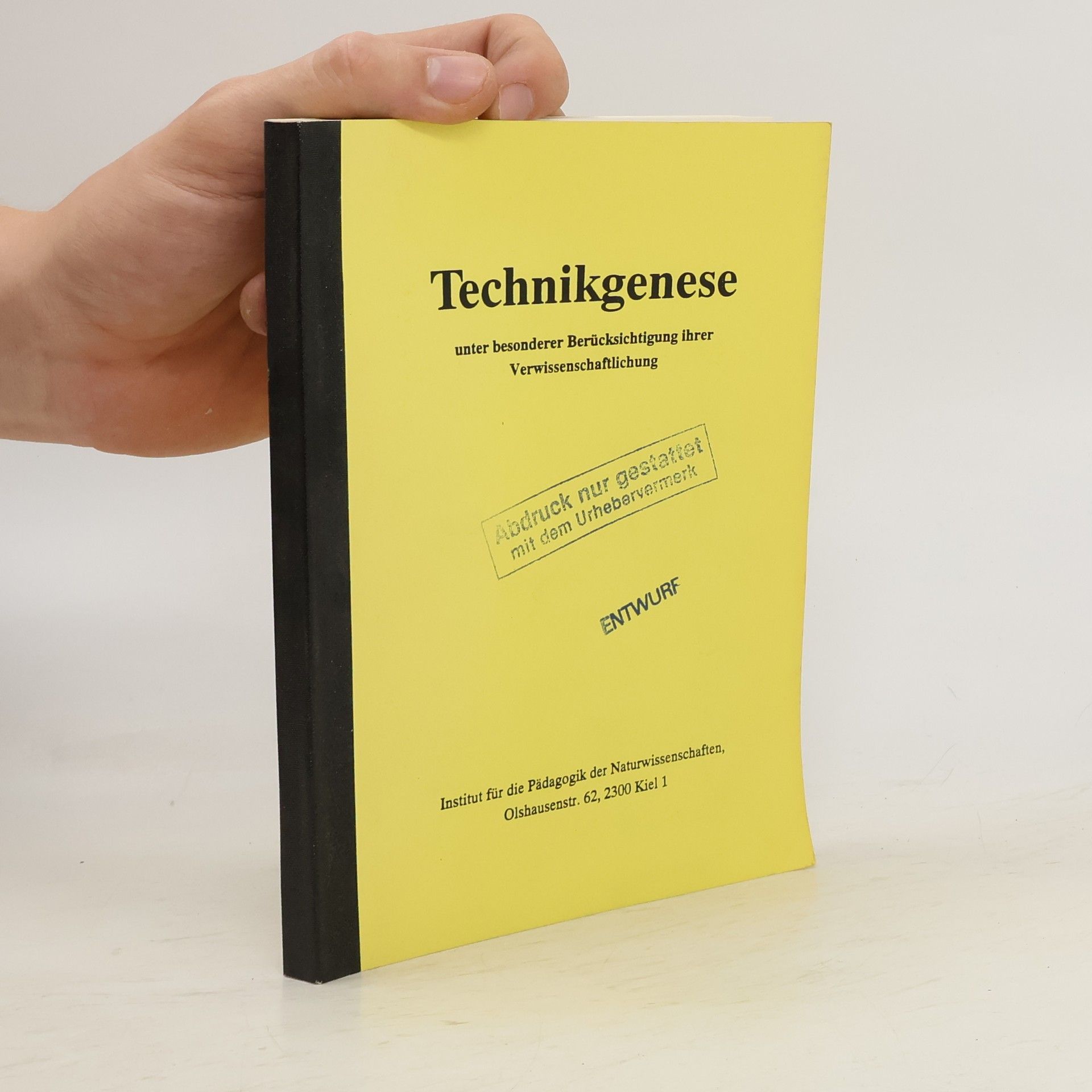 Collectif d'auteurs Technikgenese unter besonderer Berücksichtigung ihrer Verwissenschaftlichung