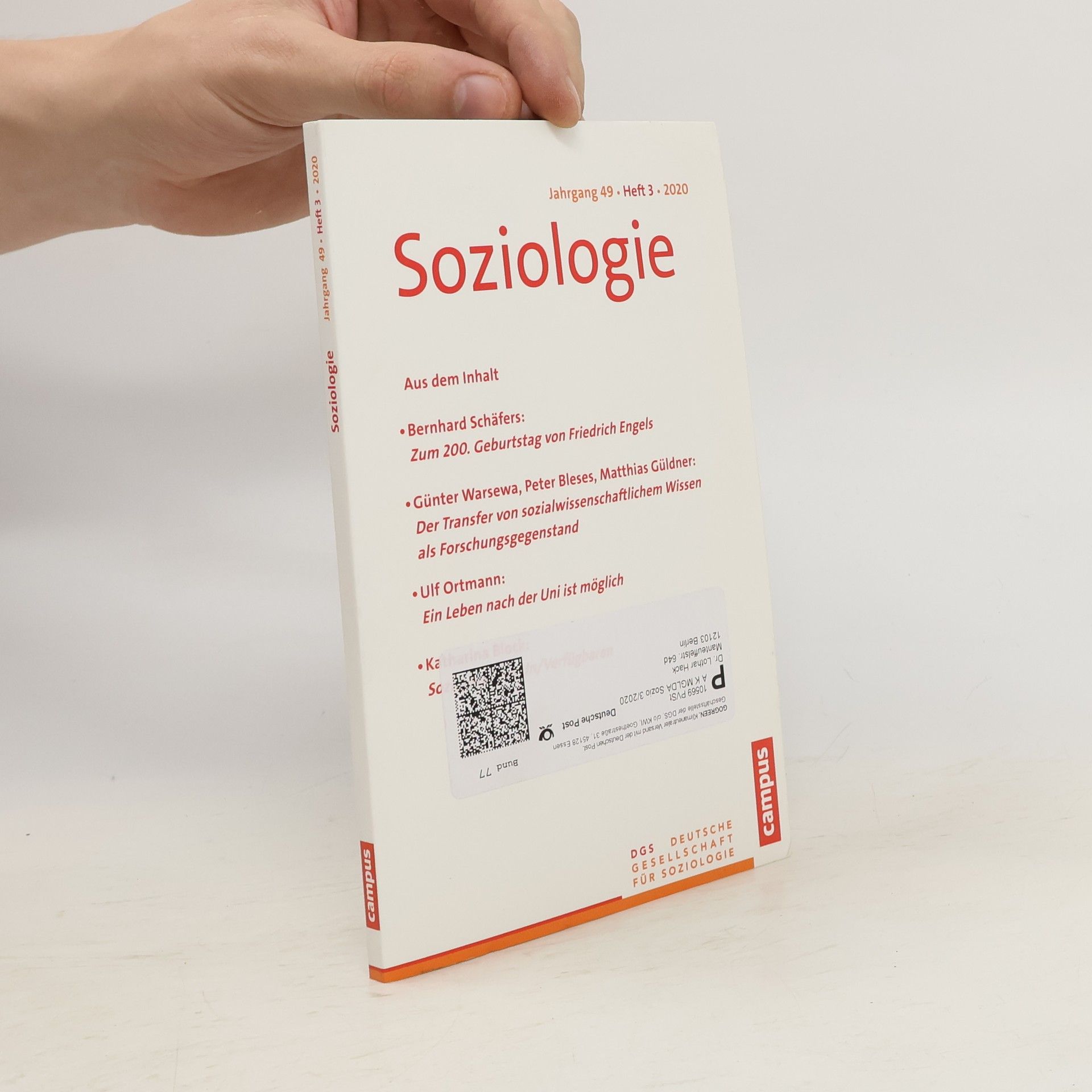 Autores varios Soziologie. Jahrgang 49. Heft 3