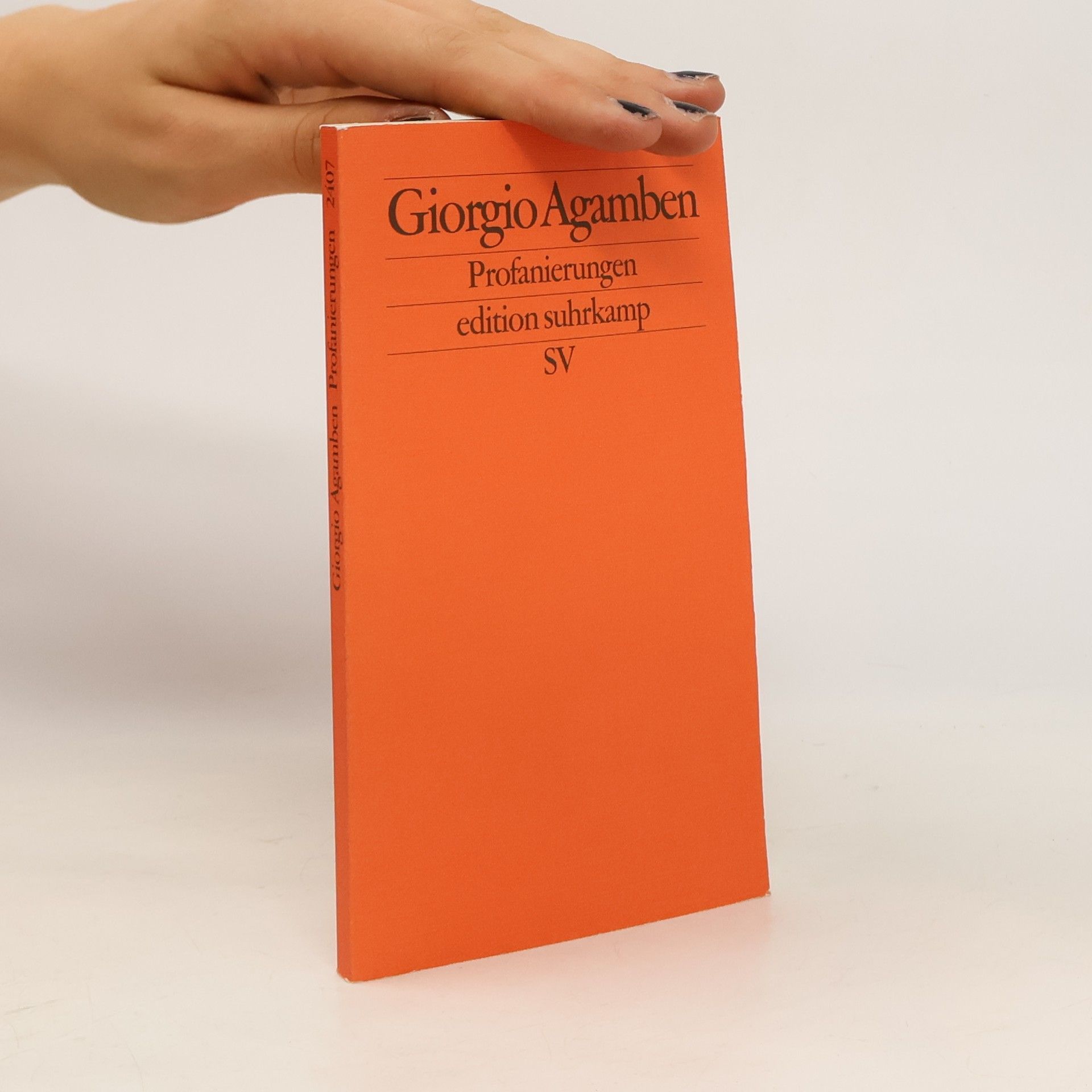 Giorgio Agamben Profanierungen
