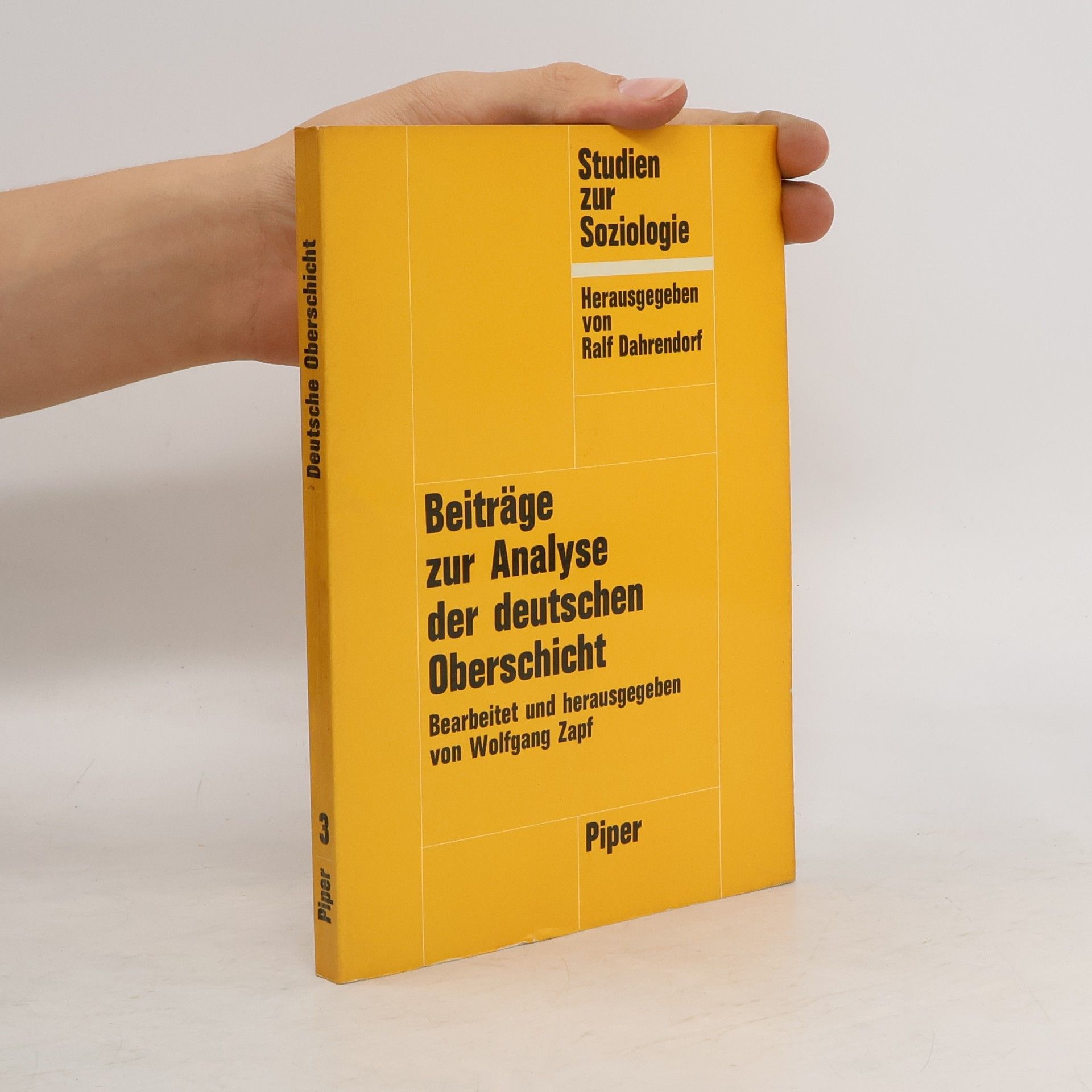Wolfgang Zapf Beiträge zur Analyse der deutschen Oberschicht