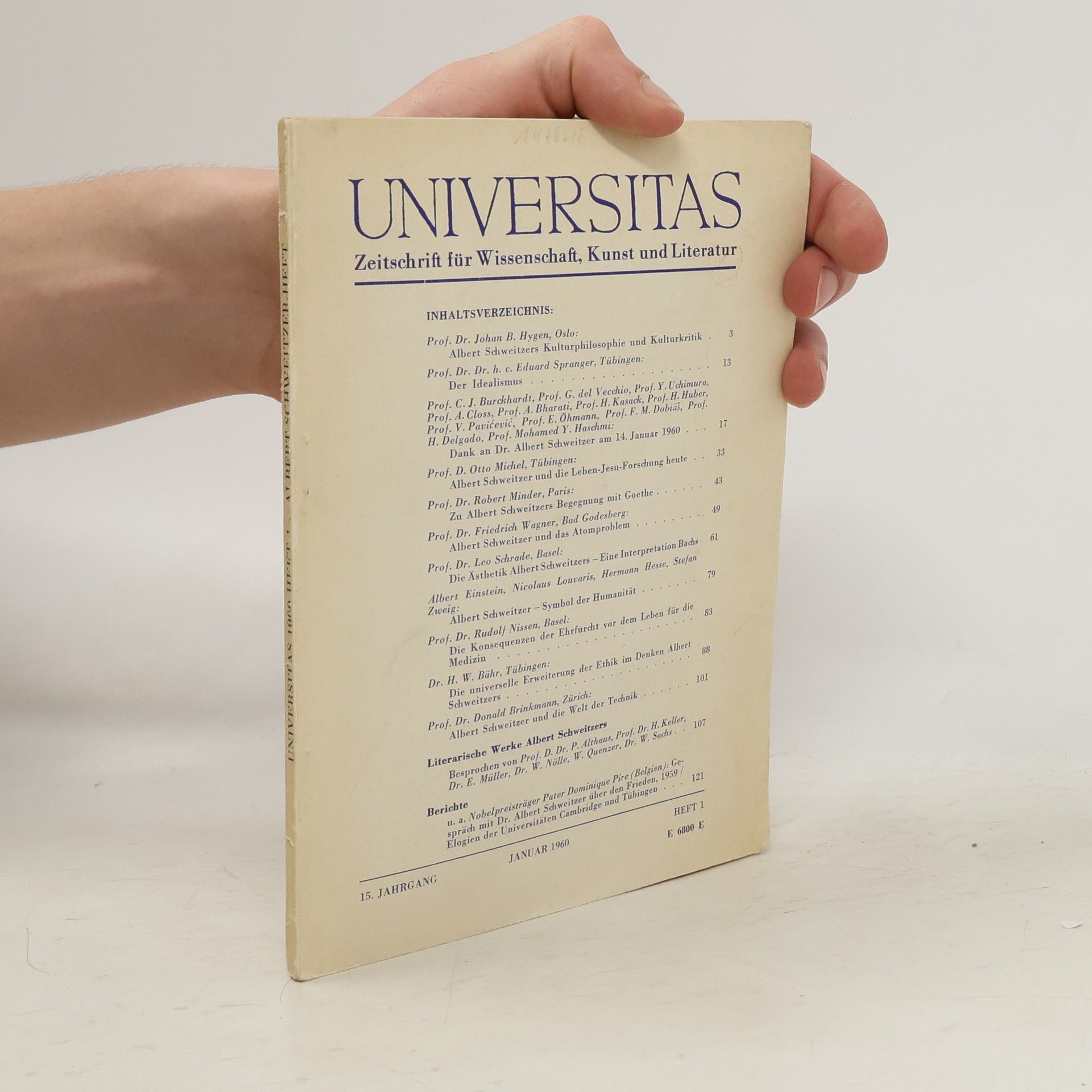 Autorenkollektiv Universitas : Zeitschrift für Wissenschaft, Kunst und Literatur