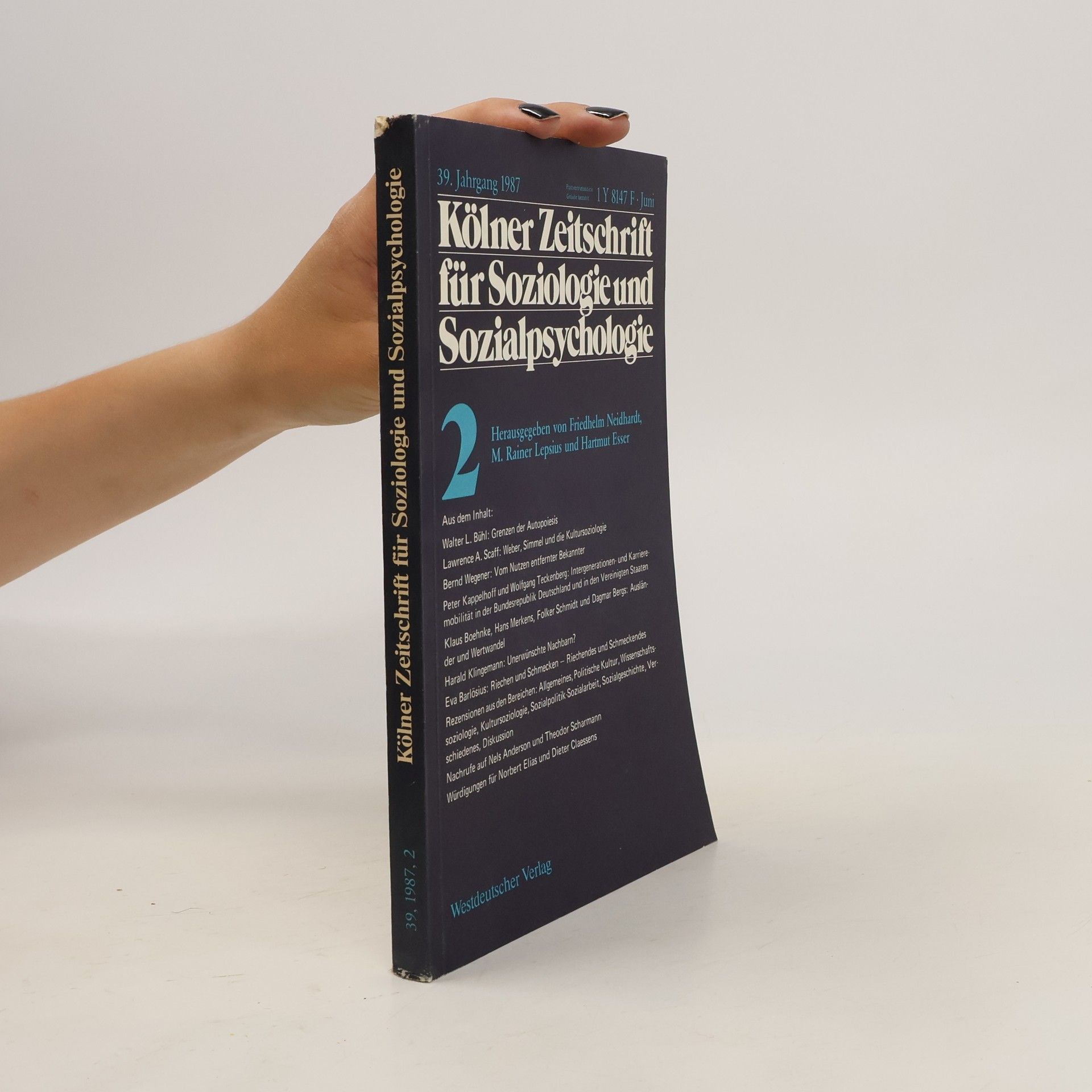 Various authors Kölner Zeitschrift für Soziologie und Sozialpsychologie 2