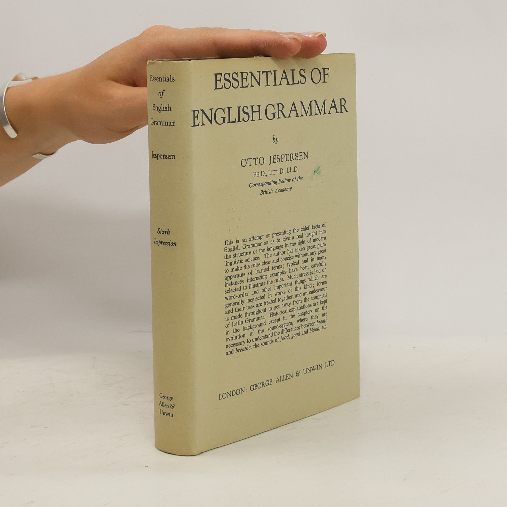 Otto Jespersen Essentials of English Grammar
