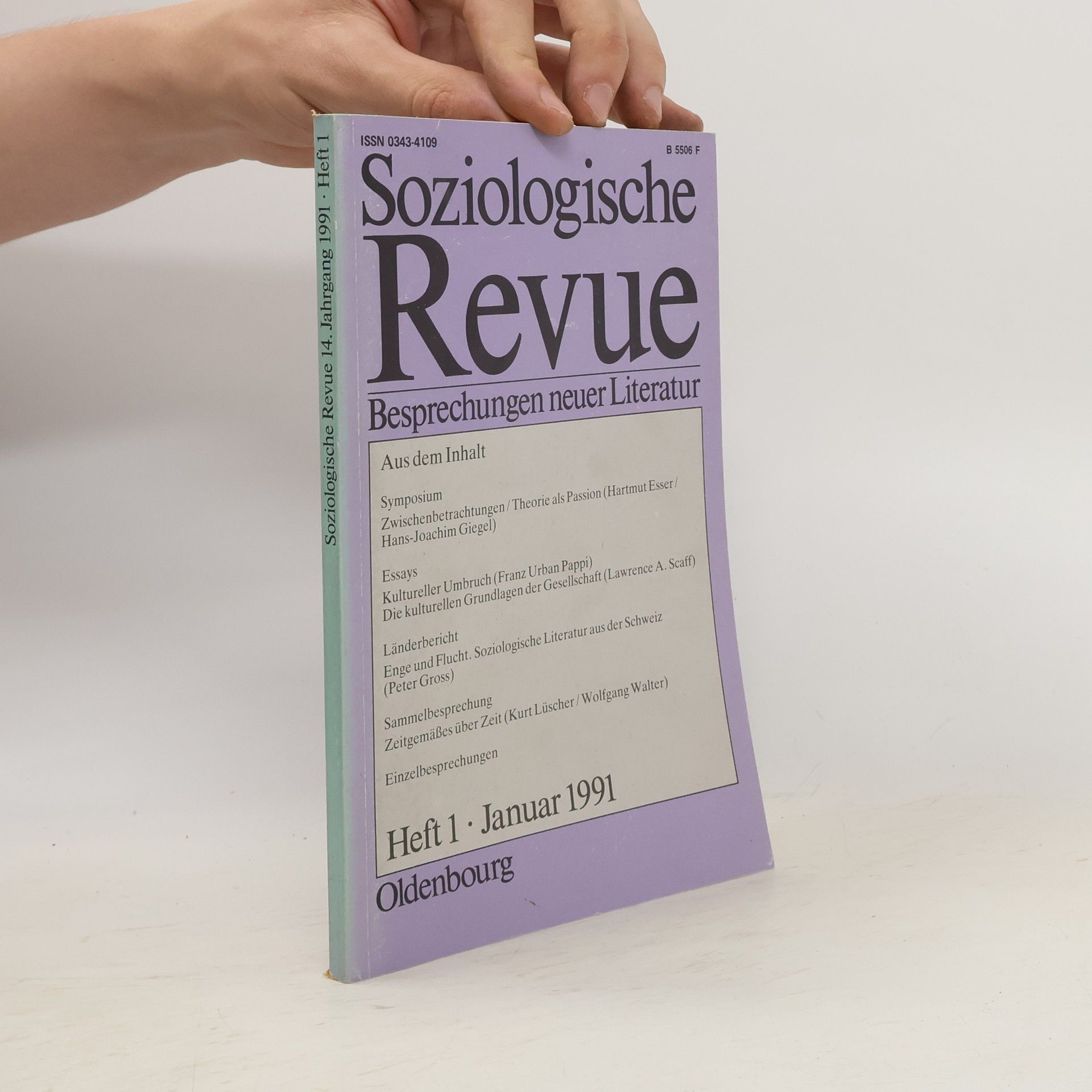 Collectif d'auteurs Soziologische Revue. Besprechungen neuer Literatur 1