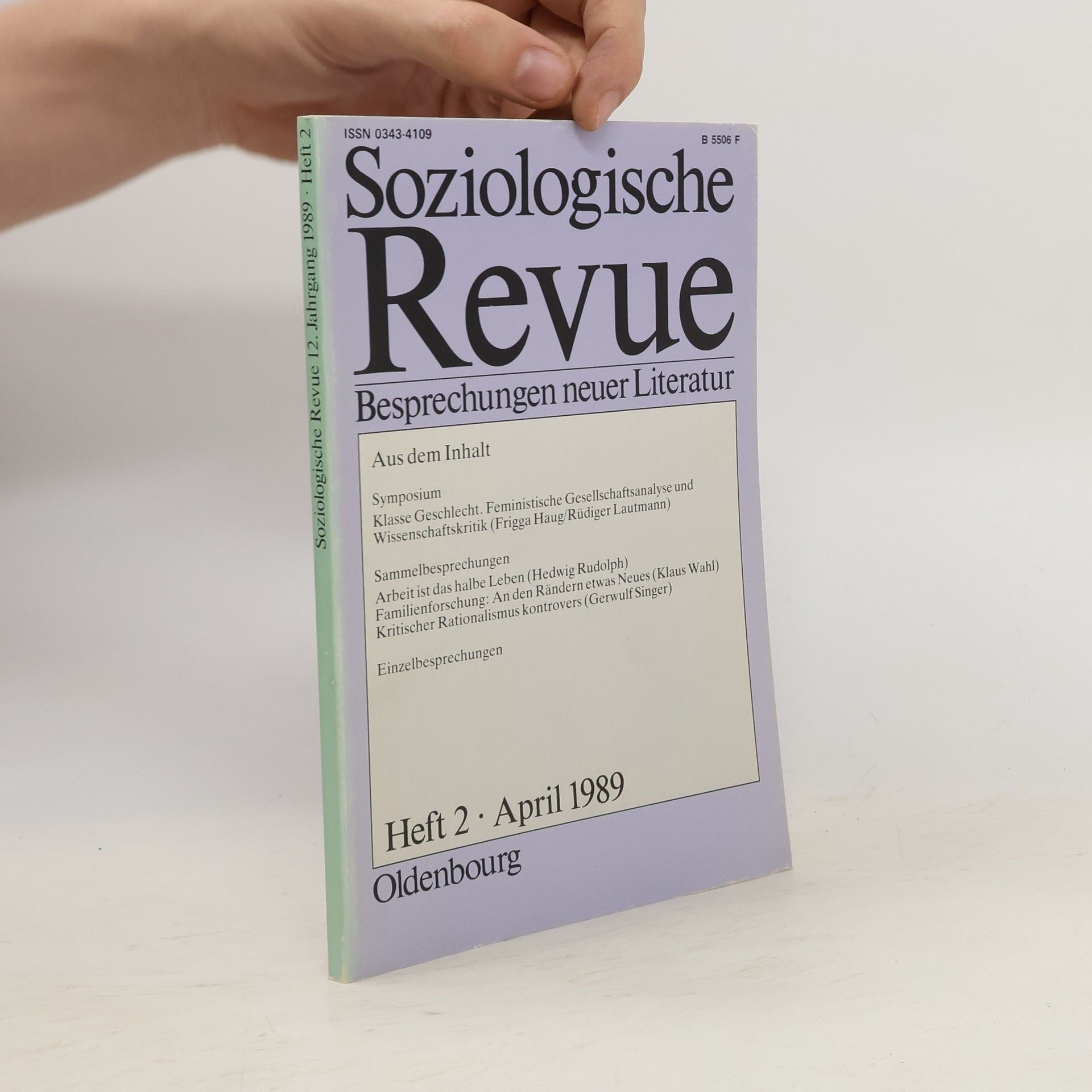 Various authors Soziologische Revue 1989/2