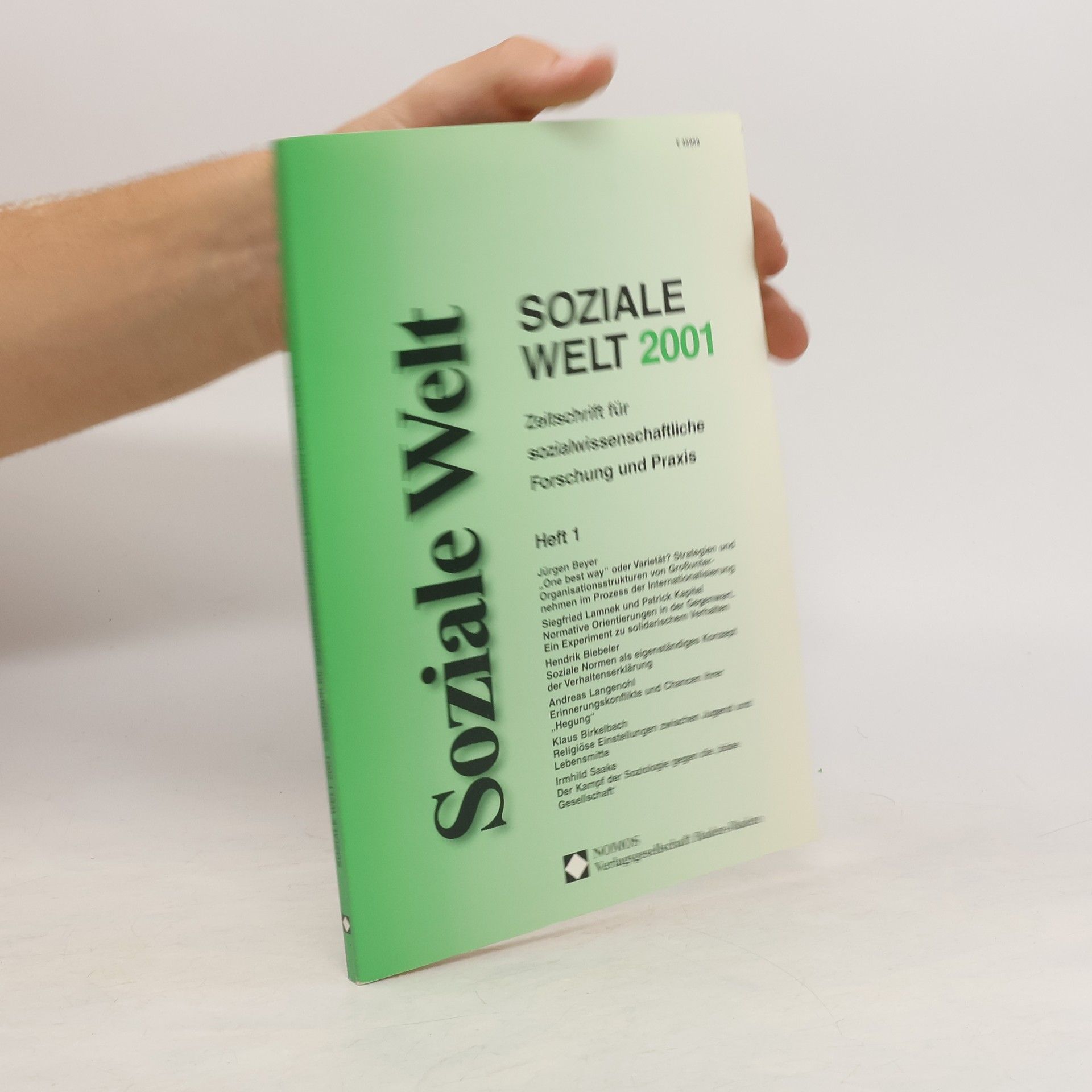 kolektiv Soziale Welt. Heft 1