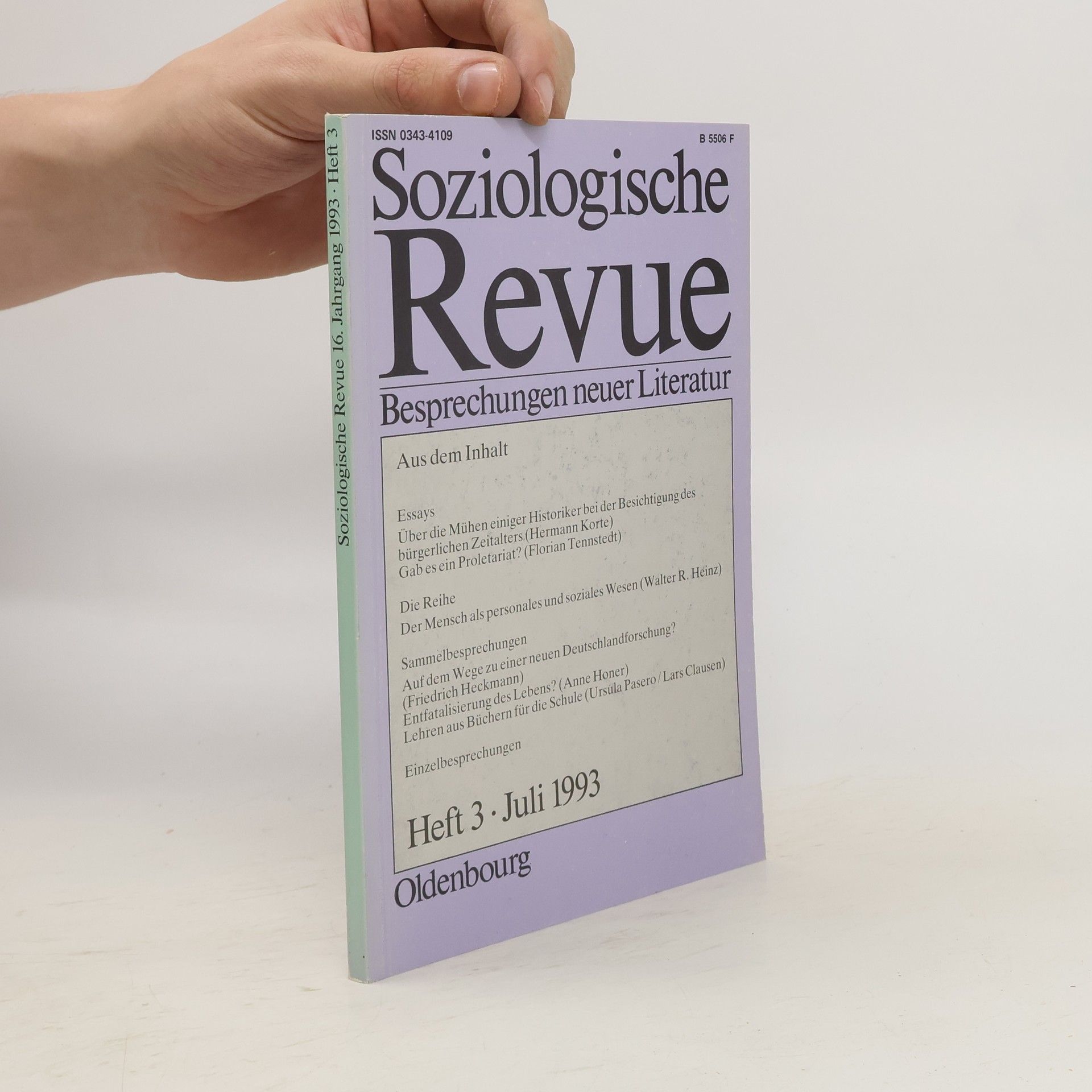 Collectif d'auteurs Soziologische Revue : Besprechungen neuer Literatur. Heft 3