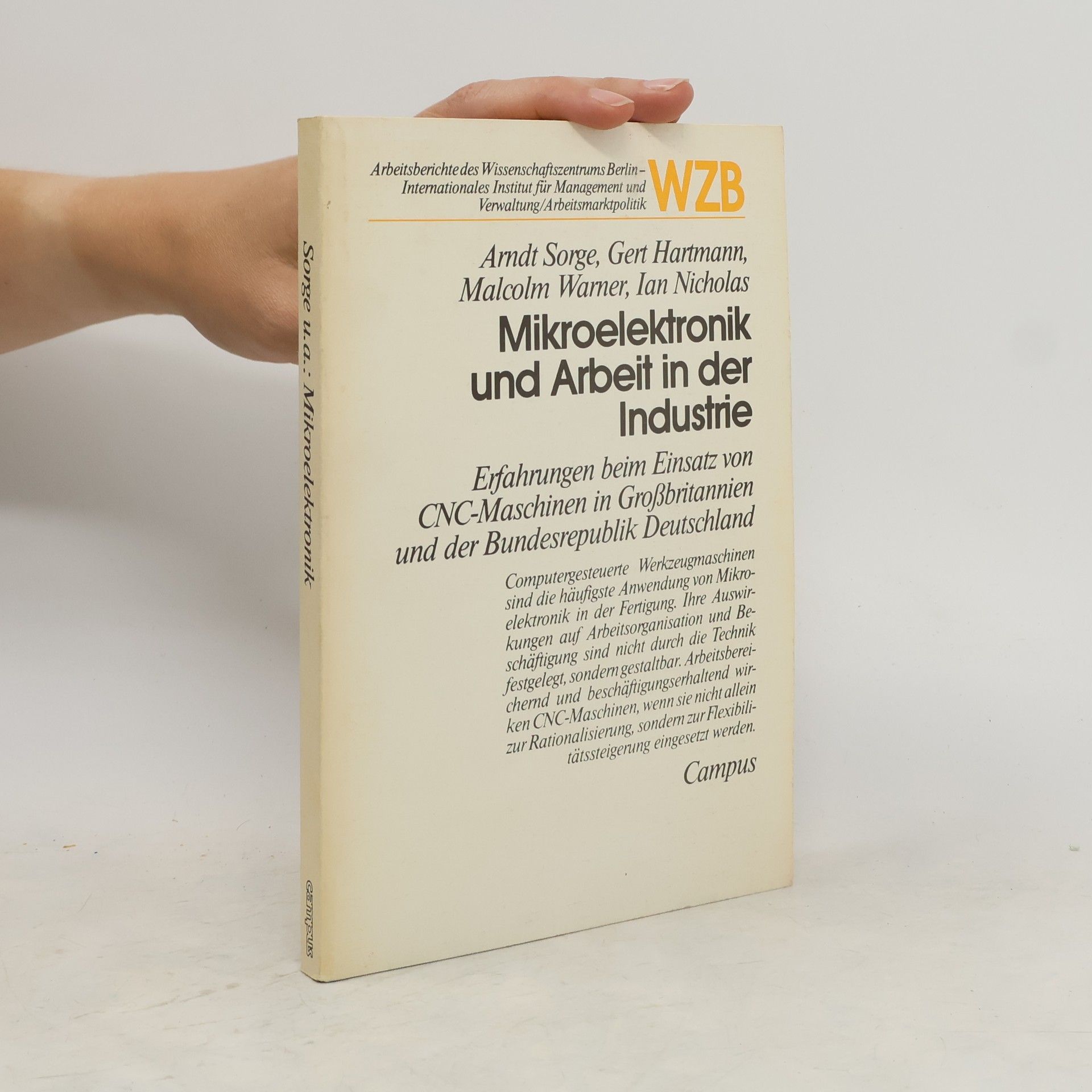 Arndt Sorge Mikroelektronik und Arbeit in der Industrie