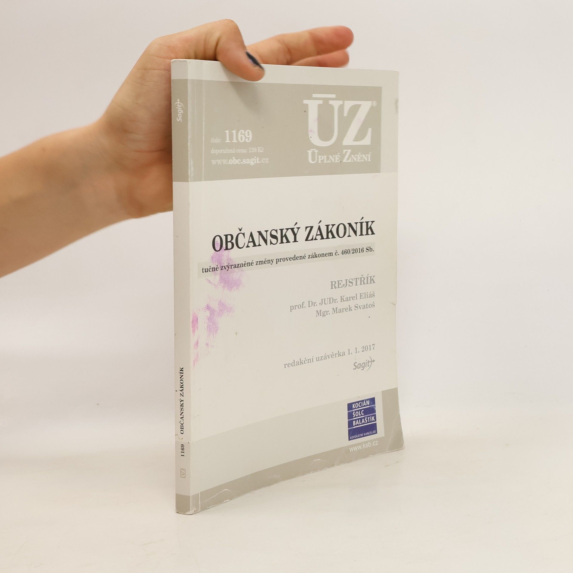 Karel Eliáš Občanský zákoník