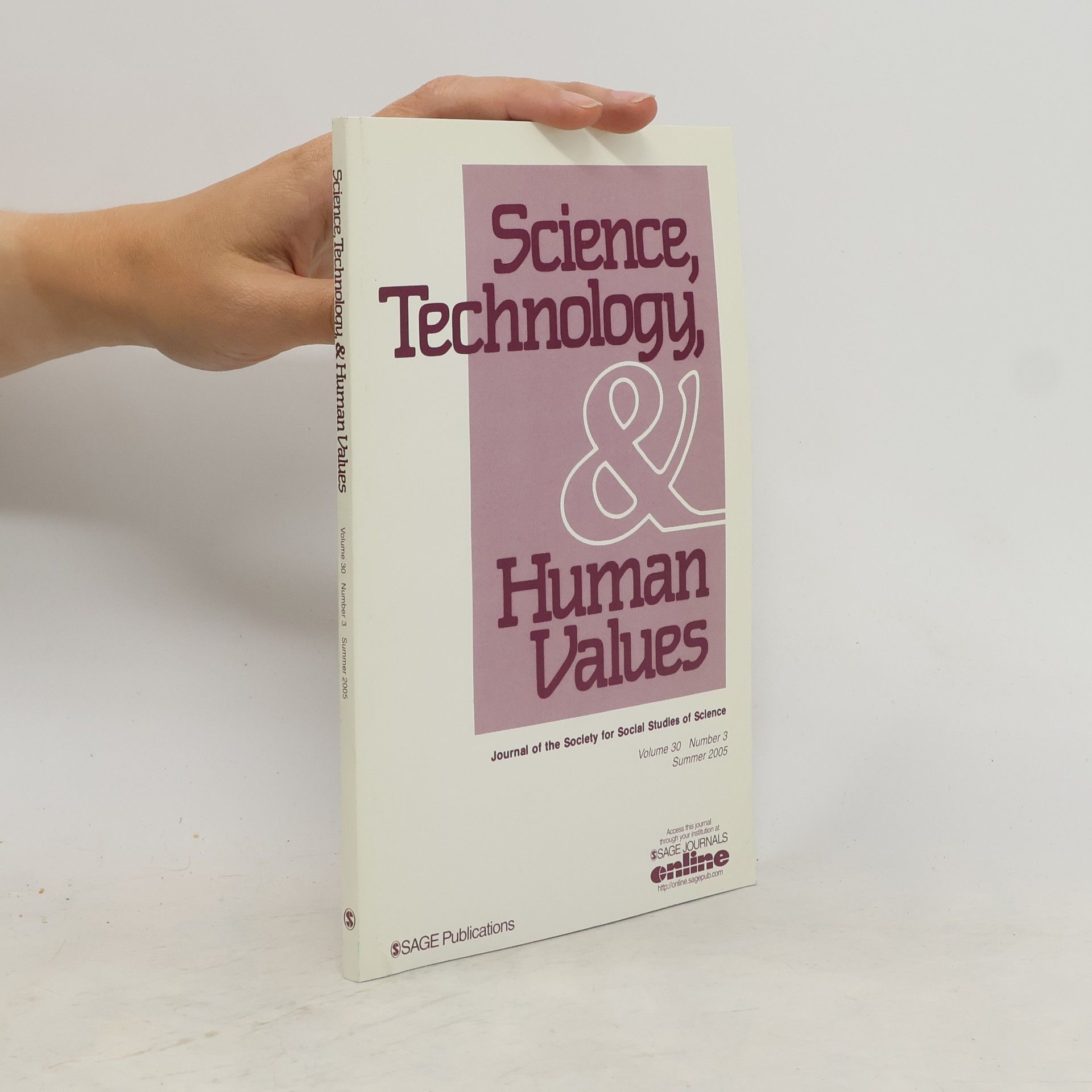 Autores varios Science, Technology, & Human Values vol. 30. Number 3, Summer 2005