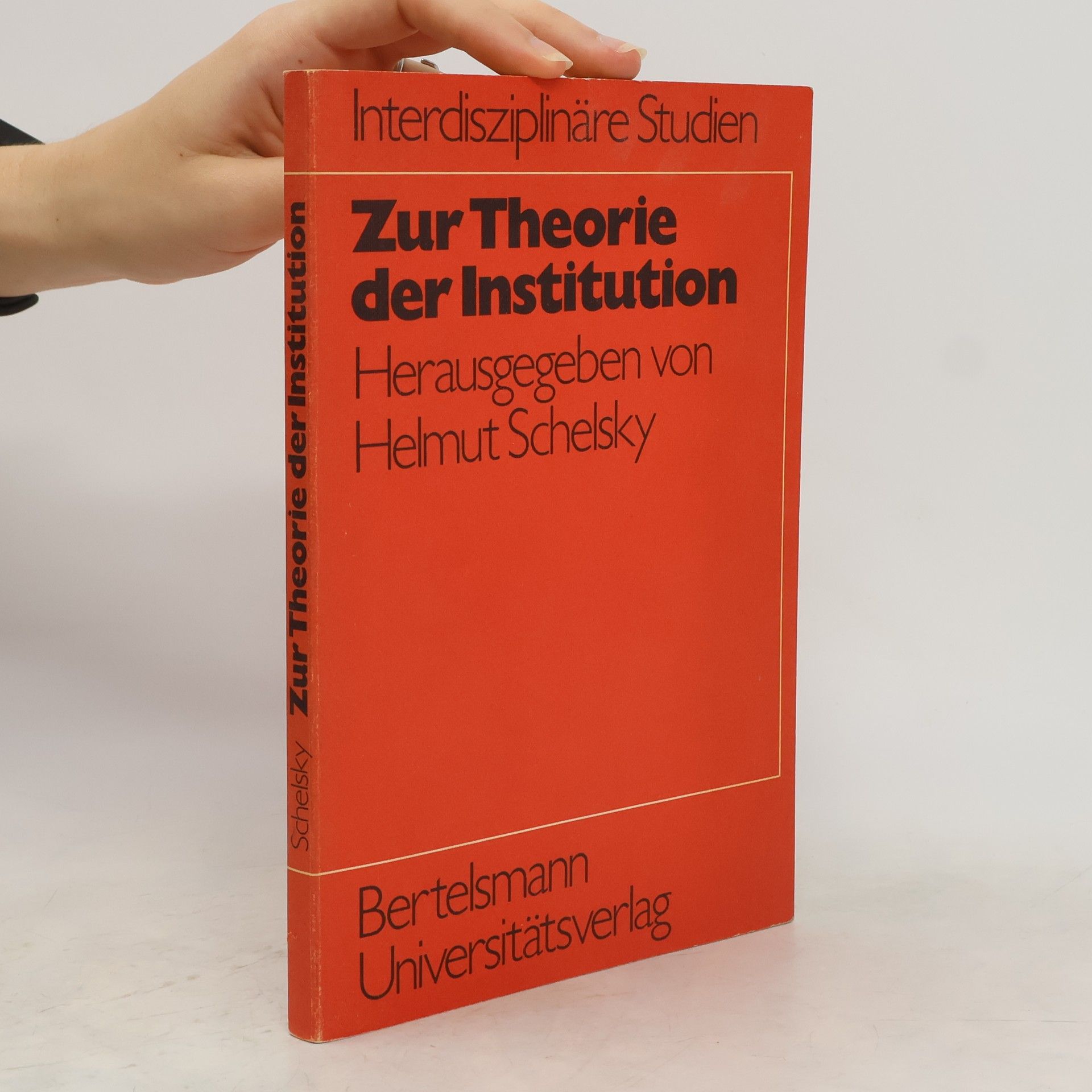 Collectif d'auteurs Zur Theorie der Institution