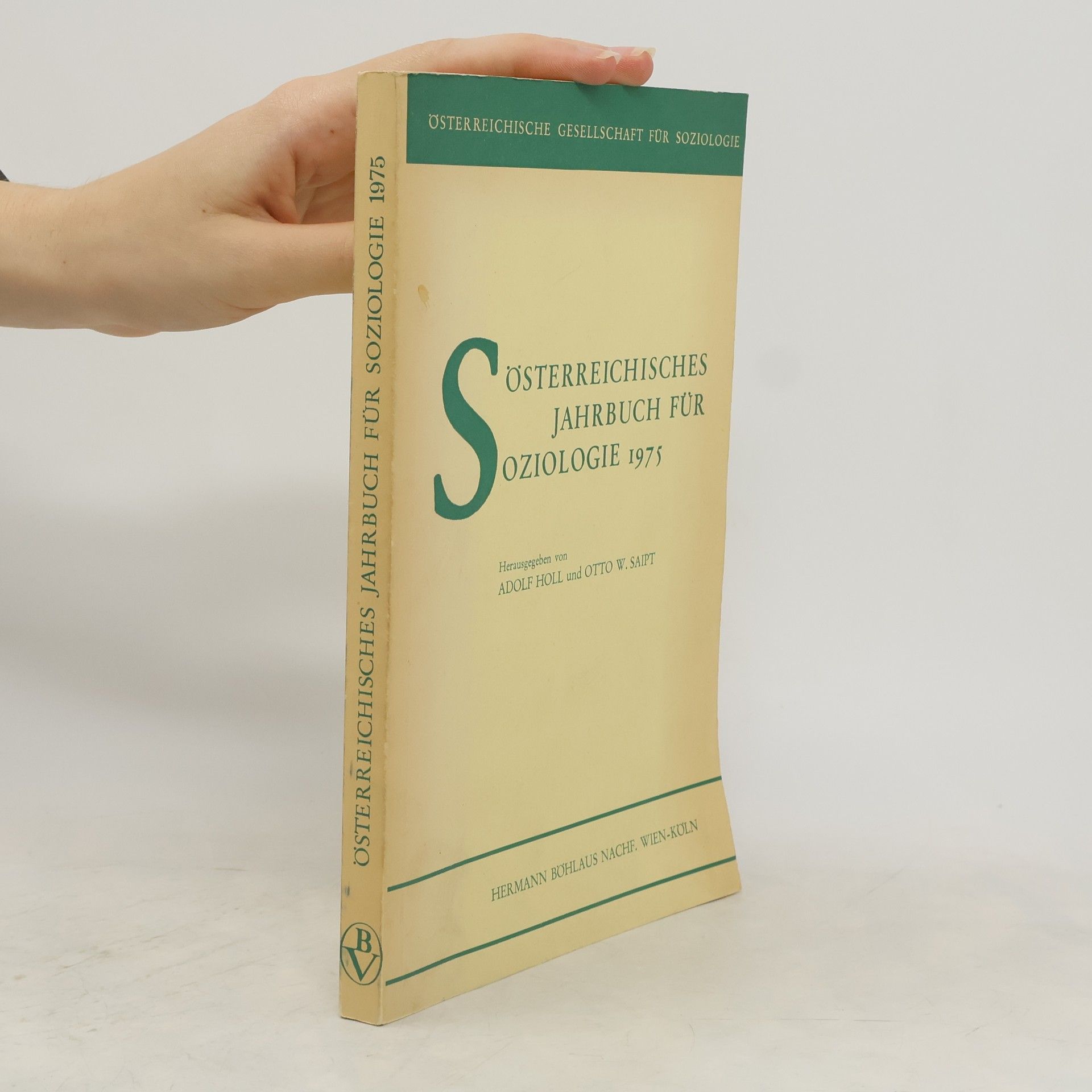 Adolf Holl Österreichisches Jahrbuch für Soziologie 1975