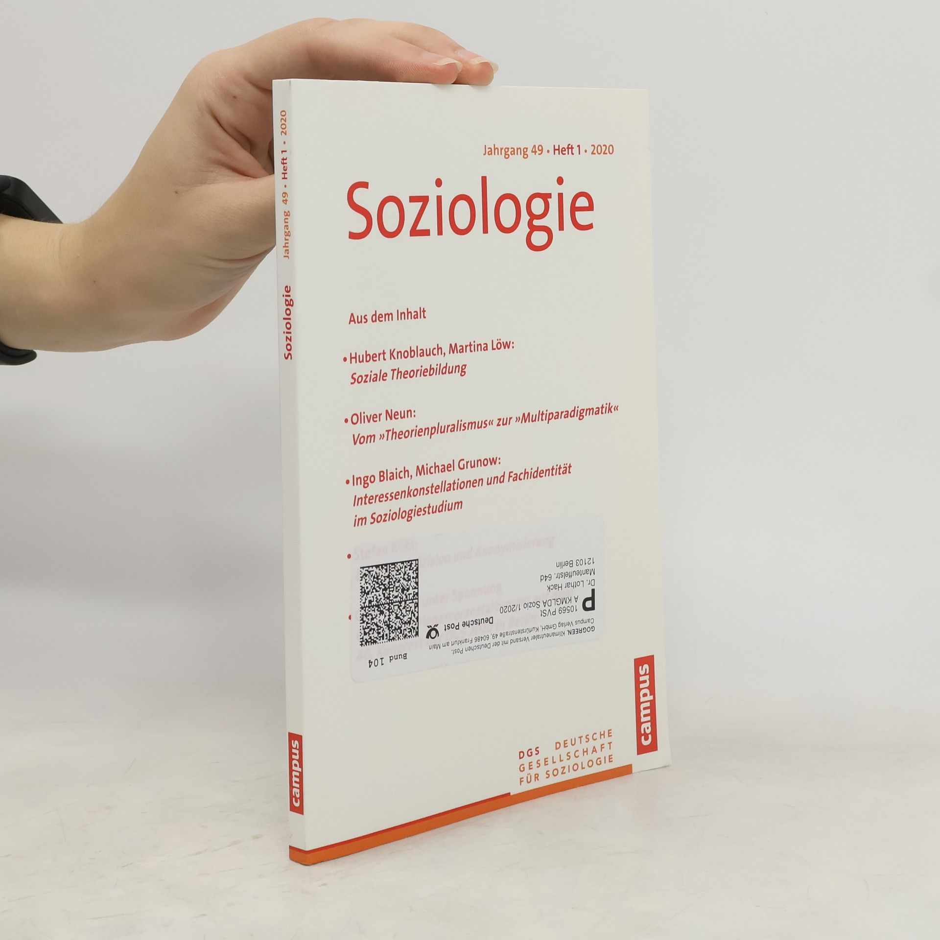 Sina Farzin Soziologie 1/2020