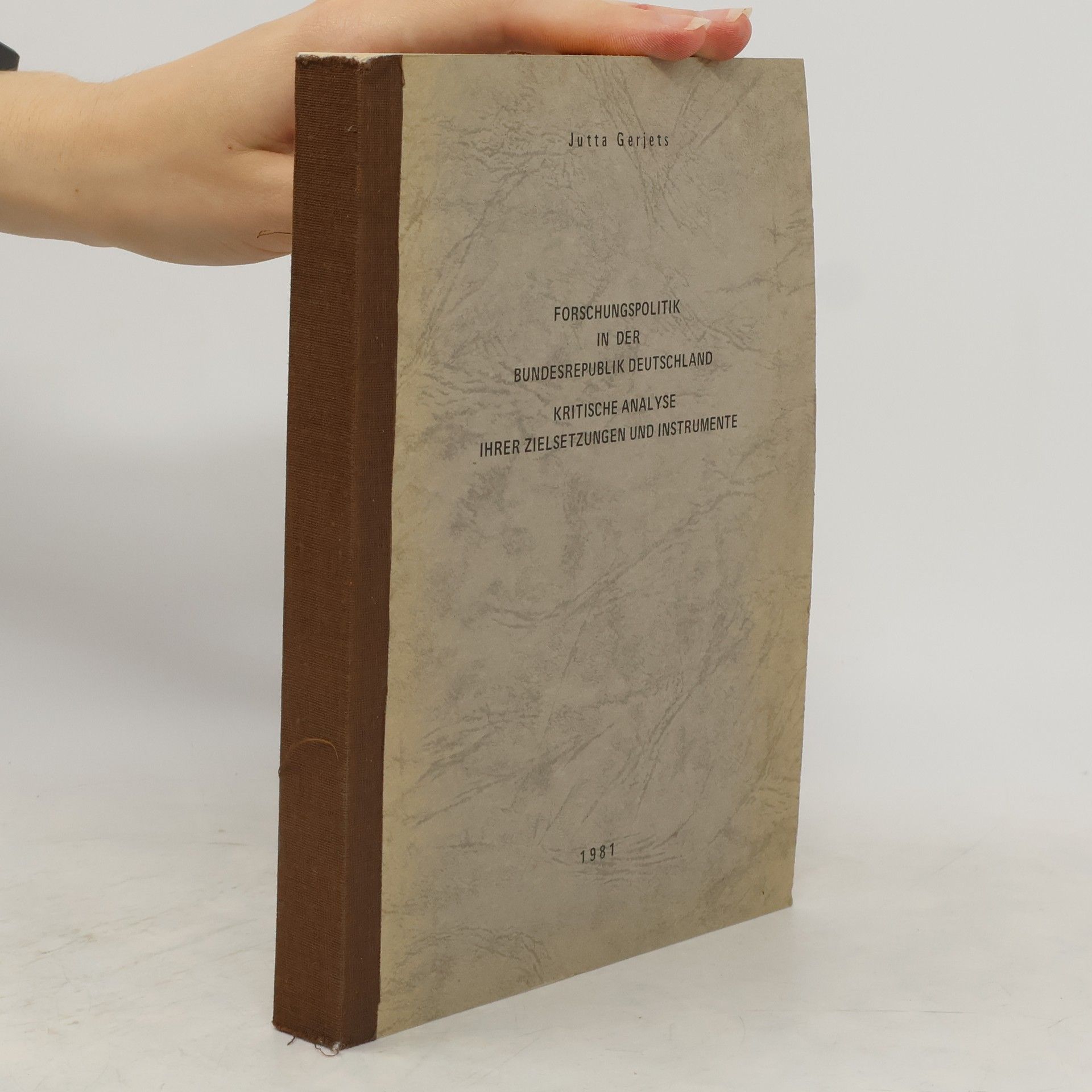 Jutta Gerjets Forschungspolitik in der Bundesrepublik Deutschland