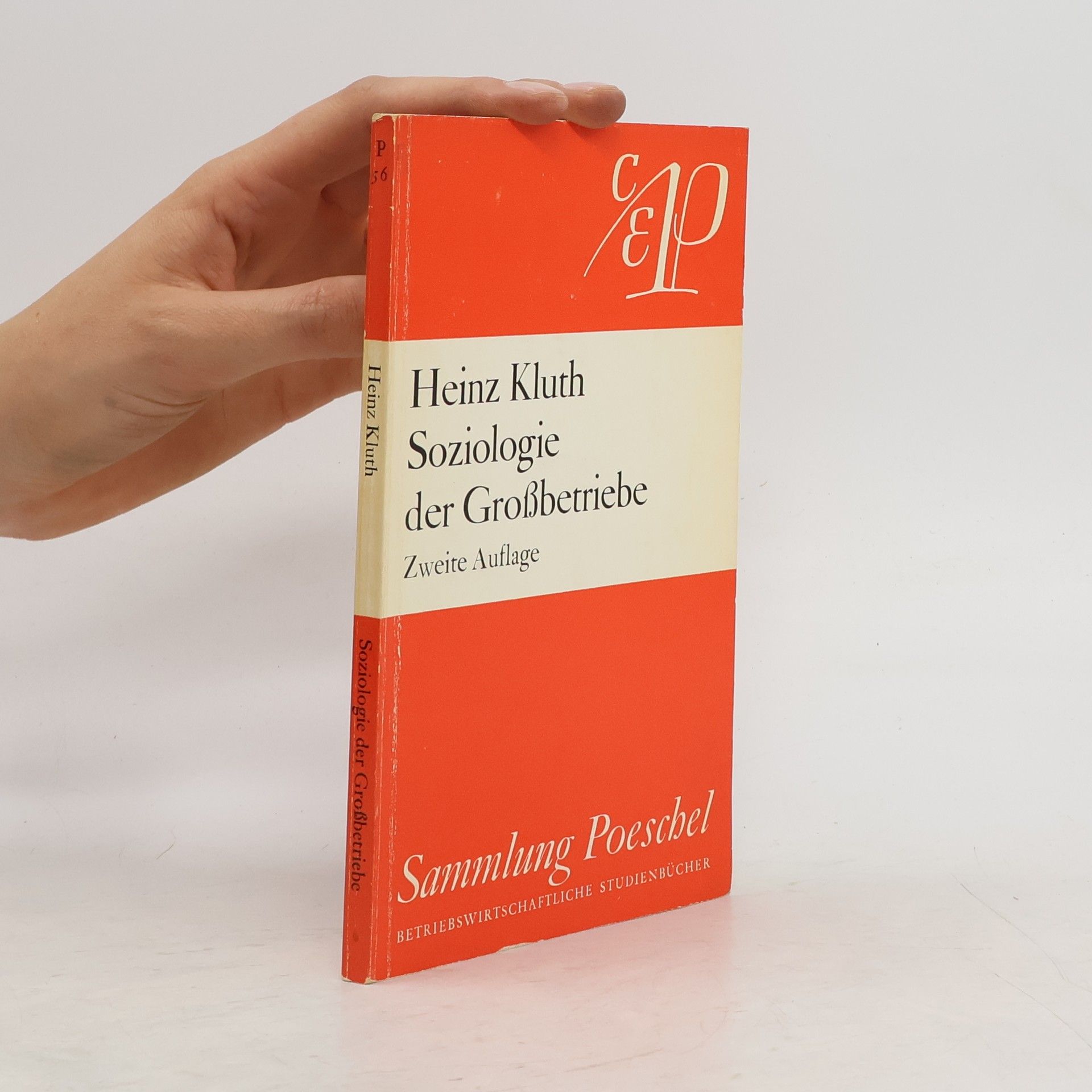 Heinz Kluth Soziologie der Grossbetriebe