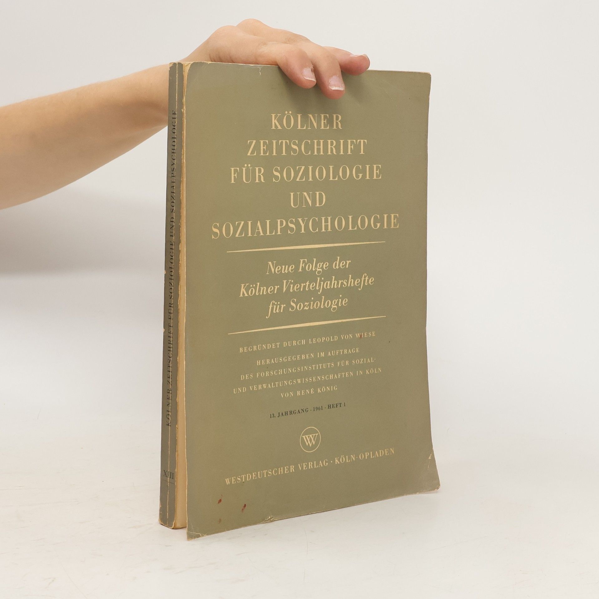 Autorenkollektiv Kölner Zeitschrift für Soziologie und Sozialpsychologie 1